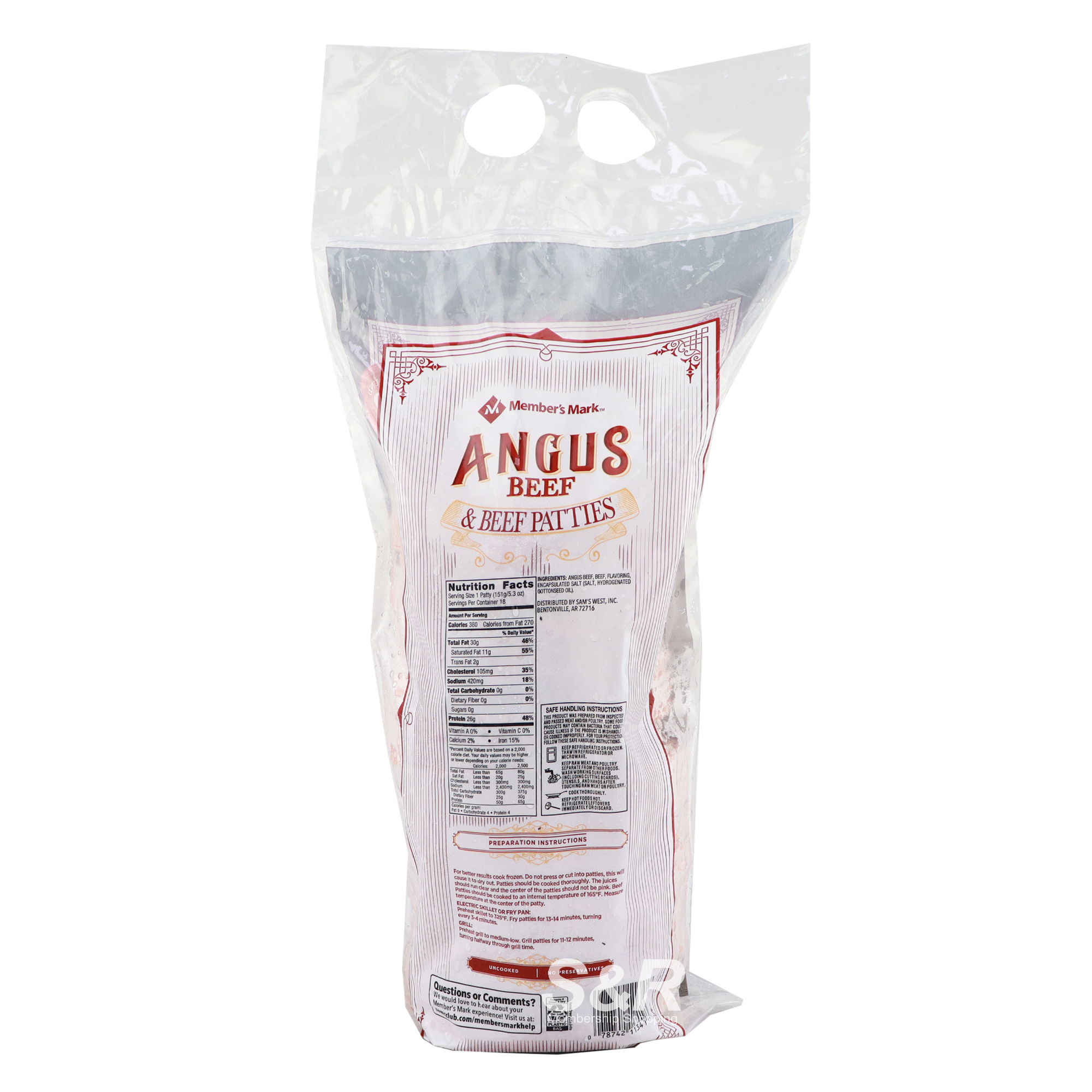 Member's Mark Angus Beef Patties