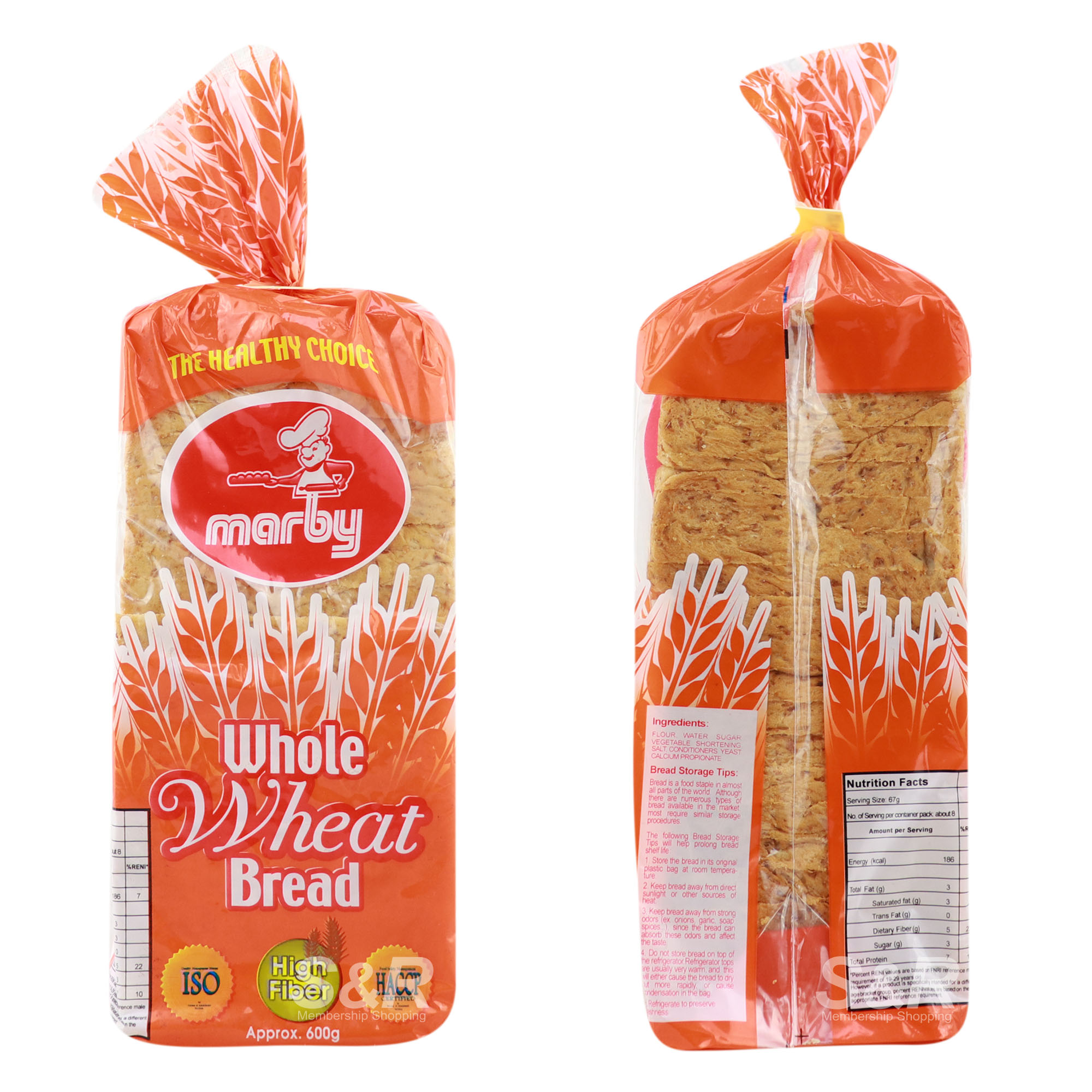 Marby Whole Wheat Bread 600g