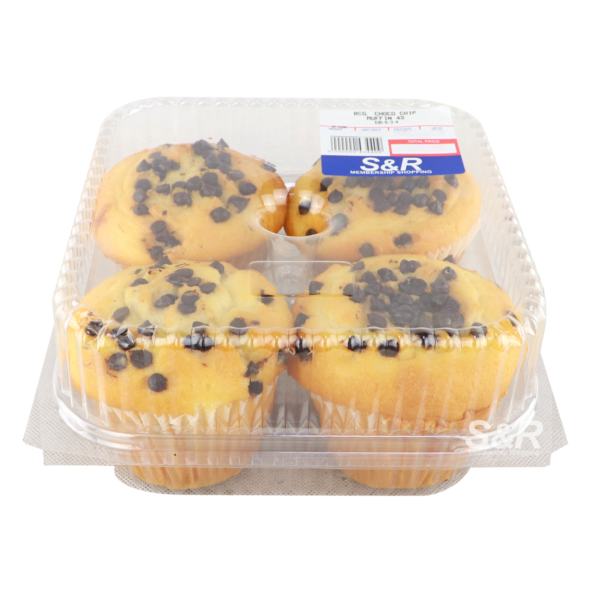 S&R Regular Chocolate Chips Muffins 4pcs