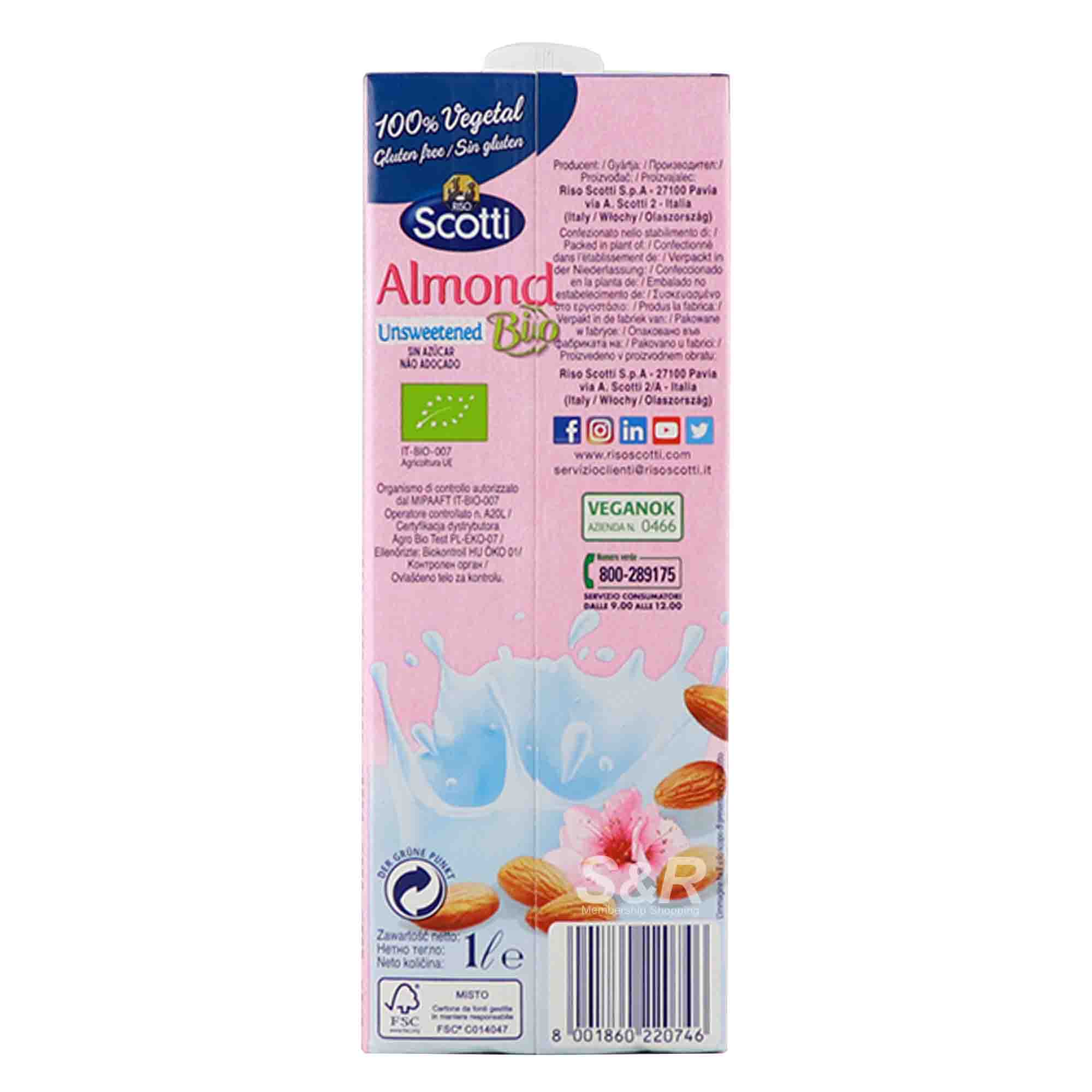 Riso Scotti Unsweetened Almond Milk 1L