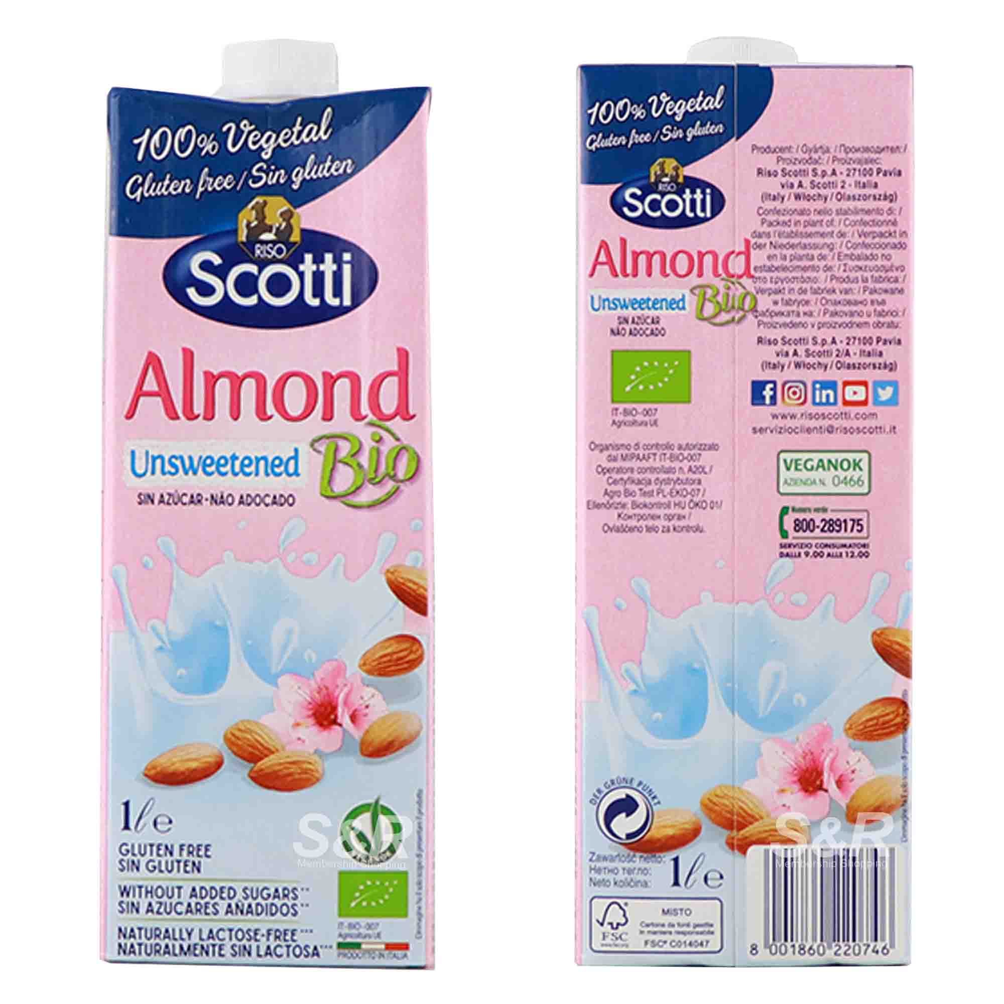 Riso Scotti Unsweetened Almond Milk