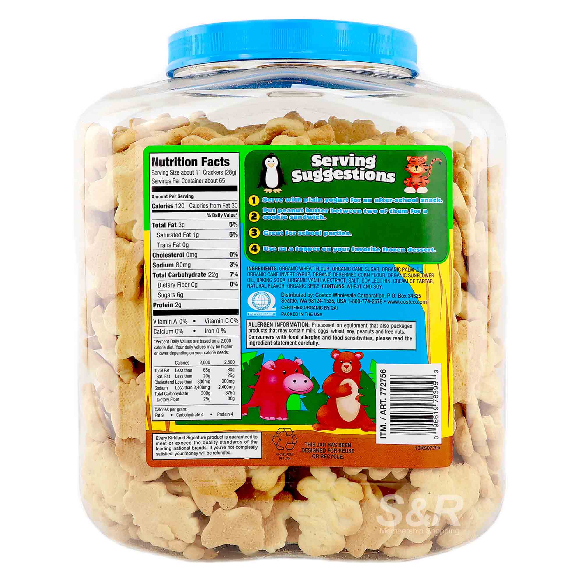 Kirkland Signature Organic Animal Crackers 1.8kg