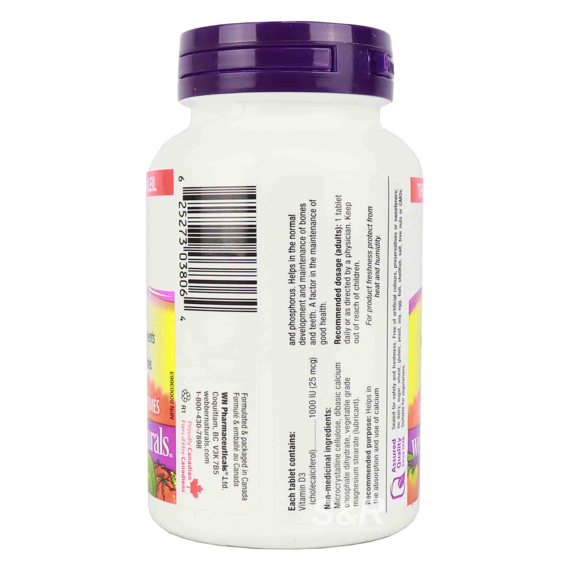 ber Naturals The Sunshine Vitamin D3 1000 IU 260 tablets