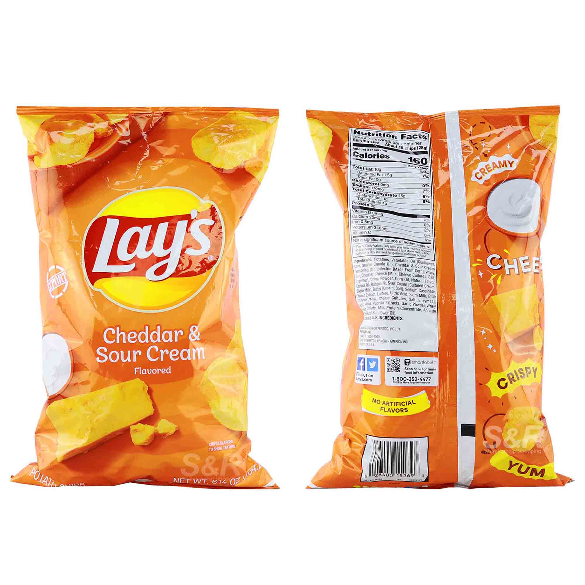 Lays Potato Chips Cheddar and Sour Cream 184.2g