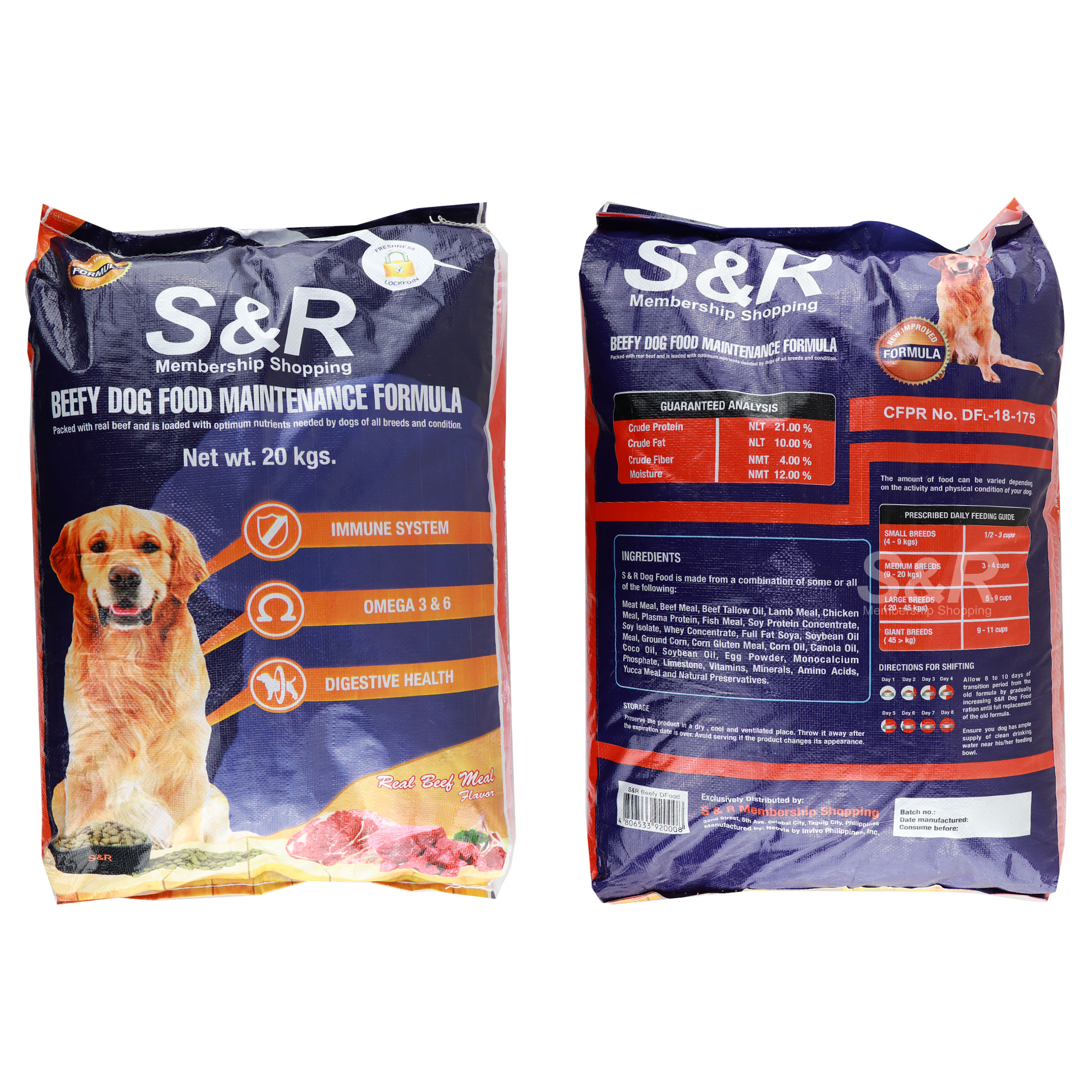S&R Beefy Dog Food Maintenance Formula