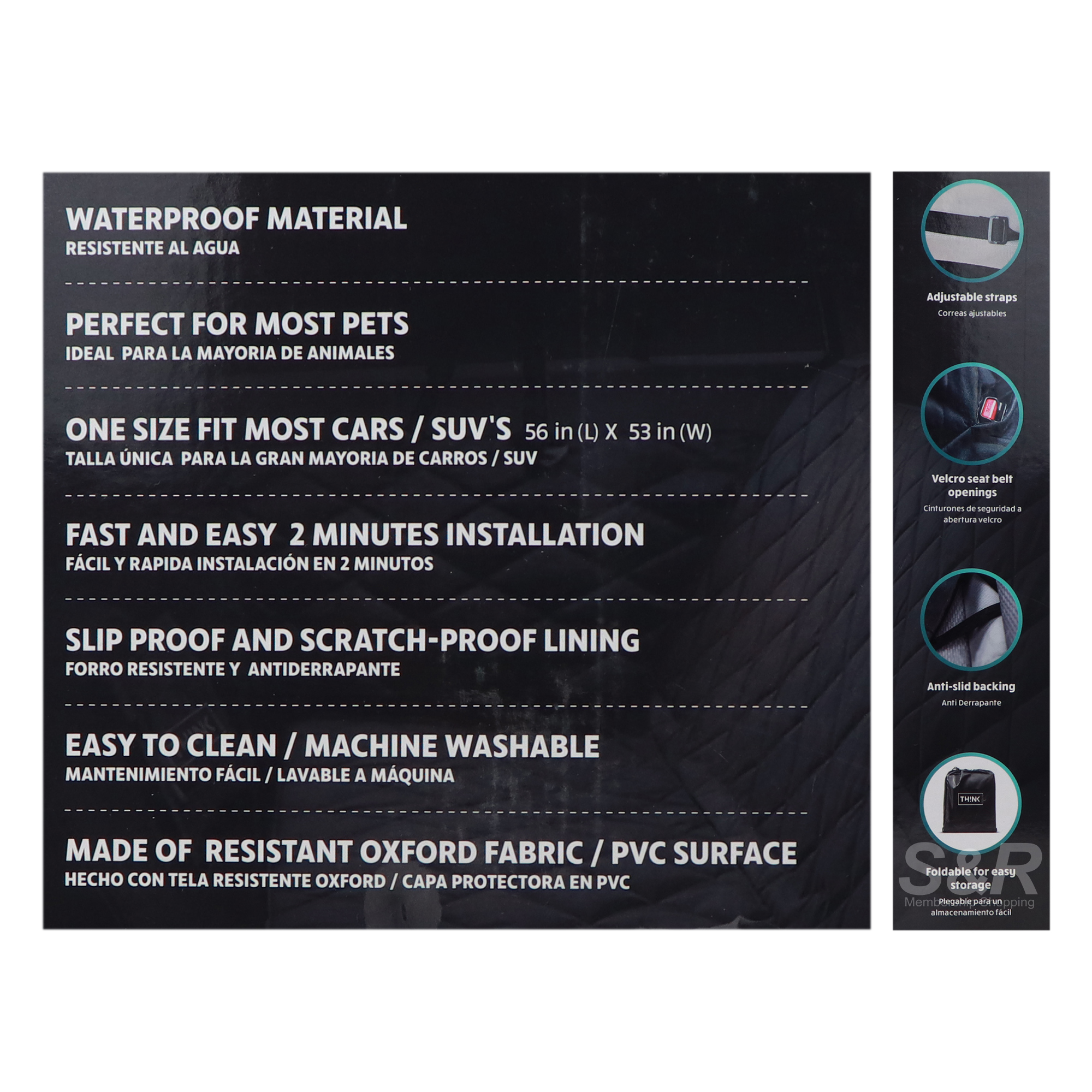 Think Deluxe Pet Car Seat Cover 1pc