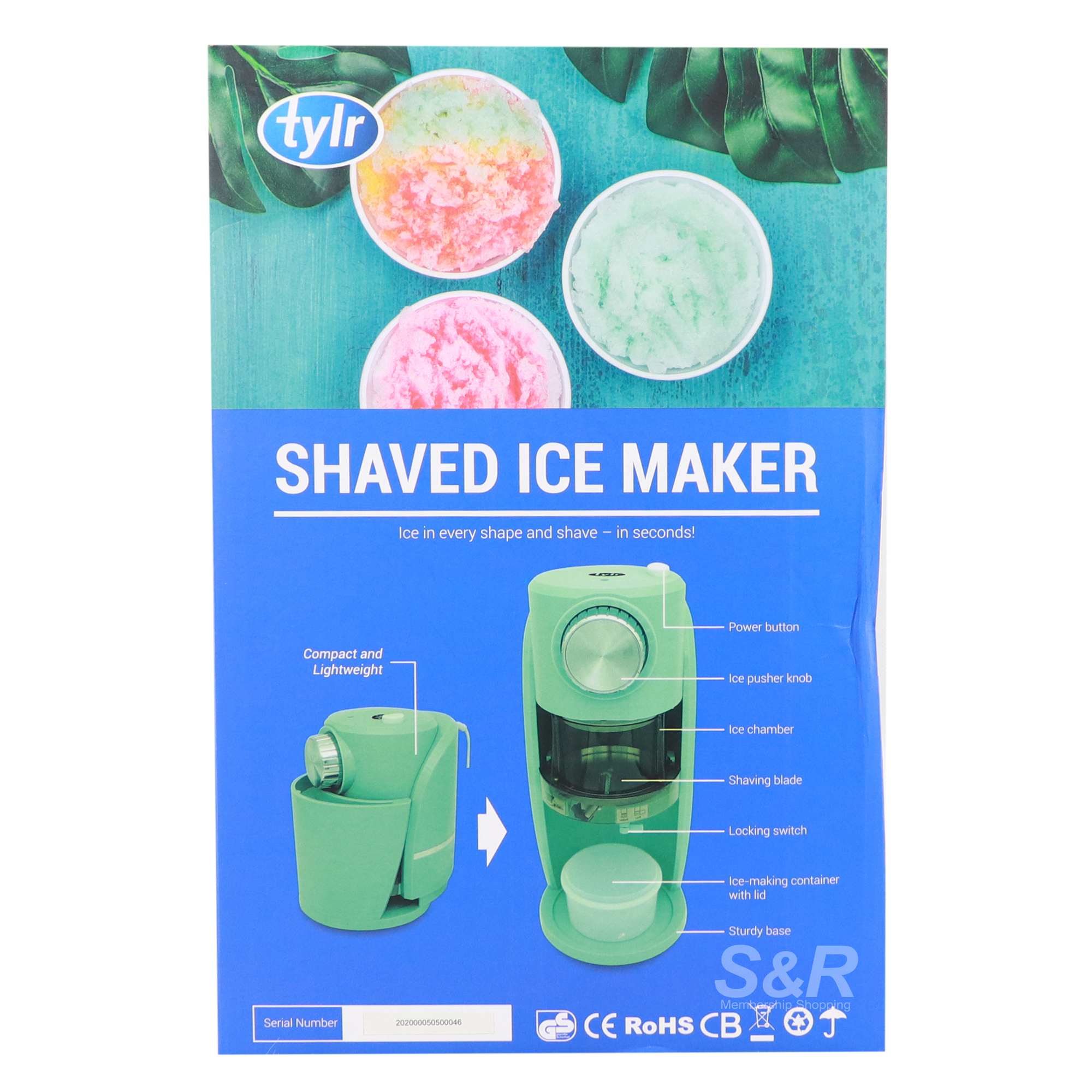 Tylr Shaved Ice Maker TULWT5G
