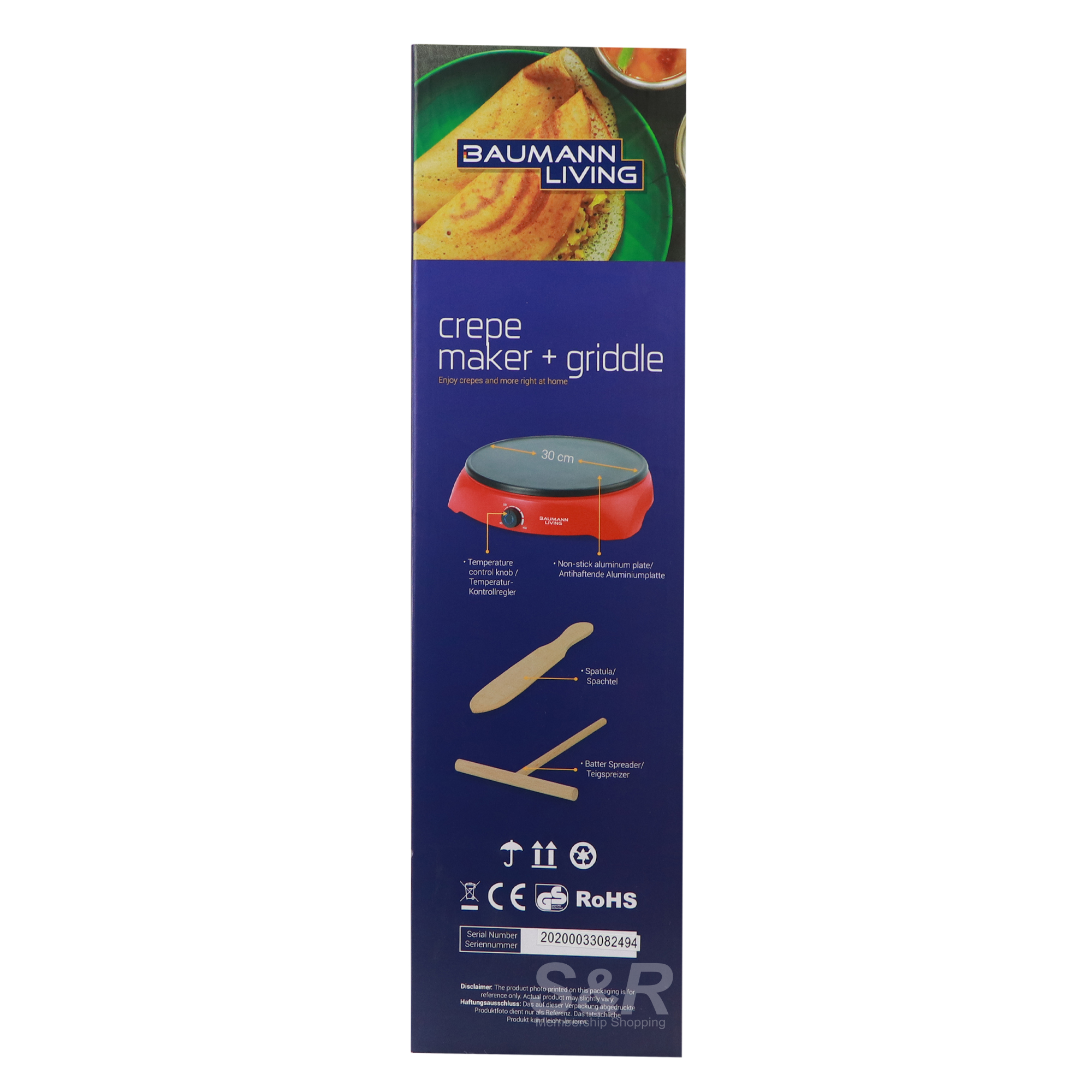 Baumann Living Crepe Maker + Griddle