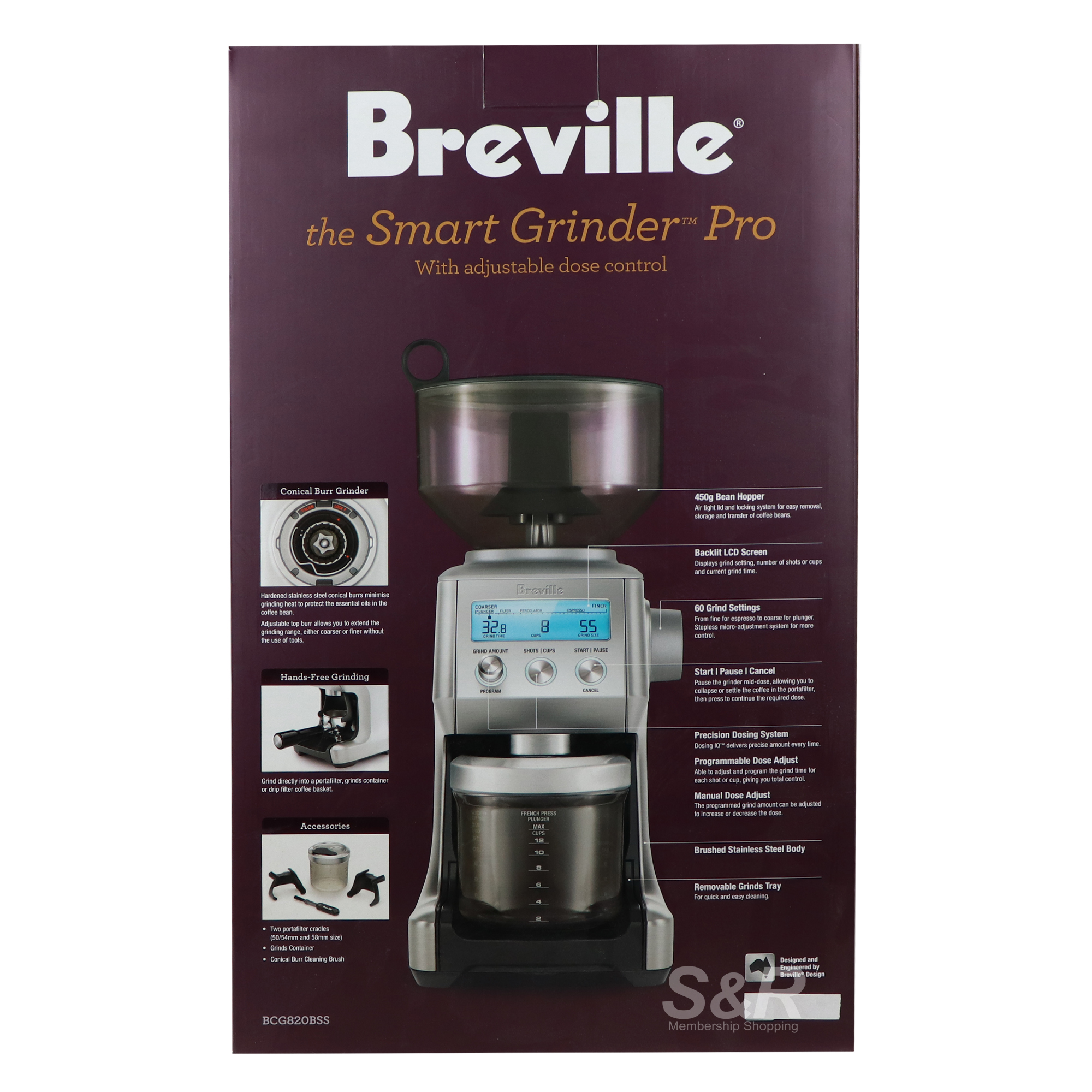 Breville the Smart Grinder pro BCG820BSS
