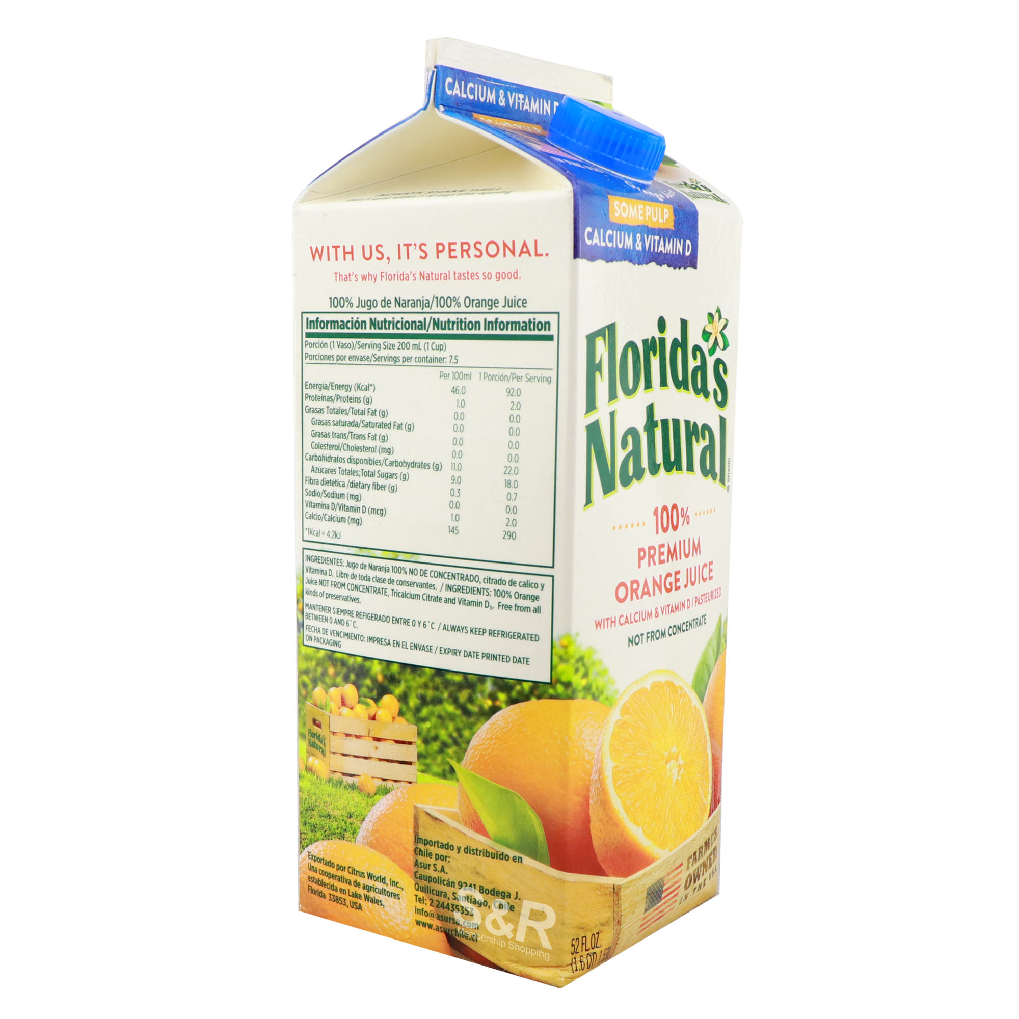 Florida's Natural 100 Premium Orange Juice 1.53L