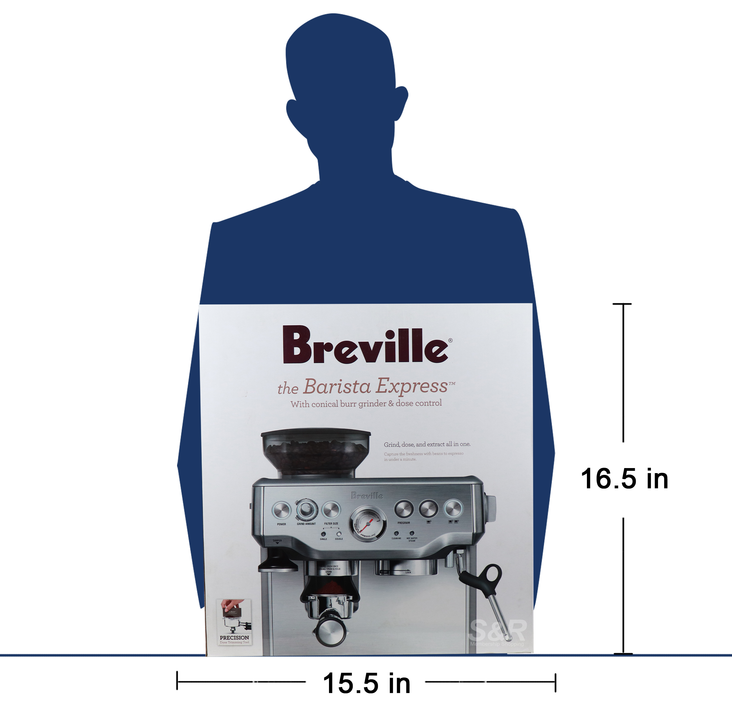 Breville the Barista Express Coffee Maker and Milk Boiler BES870