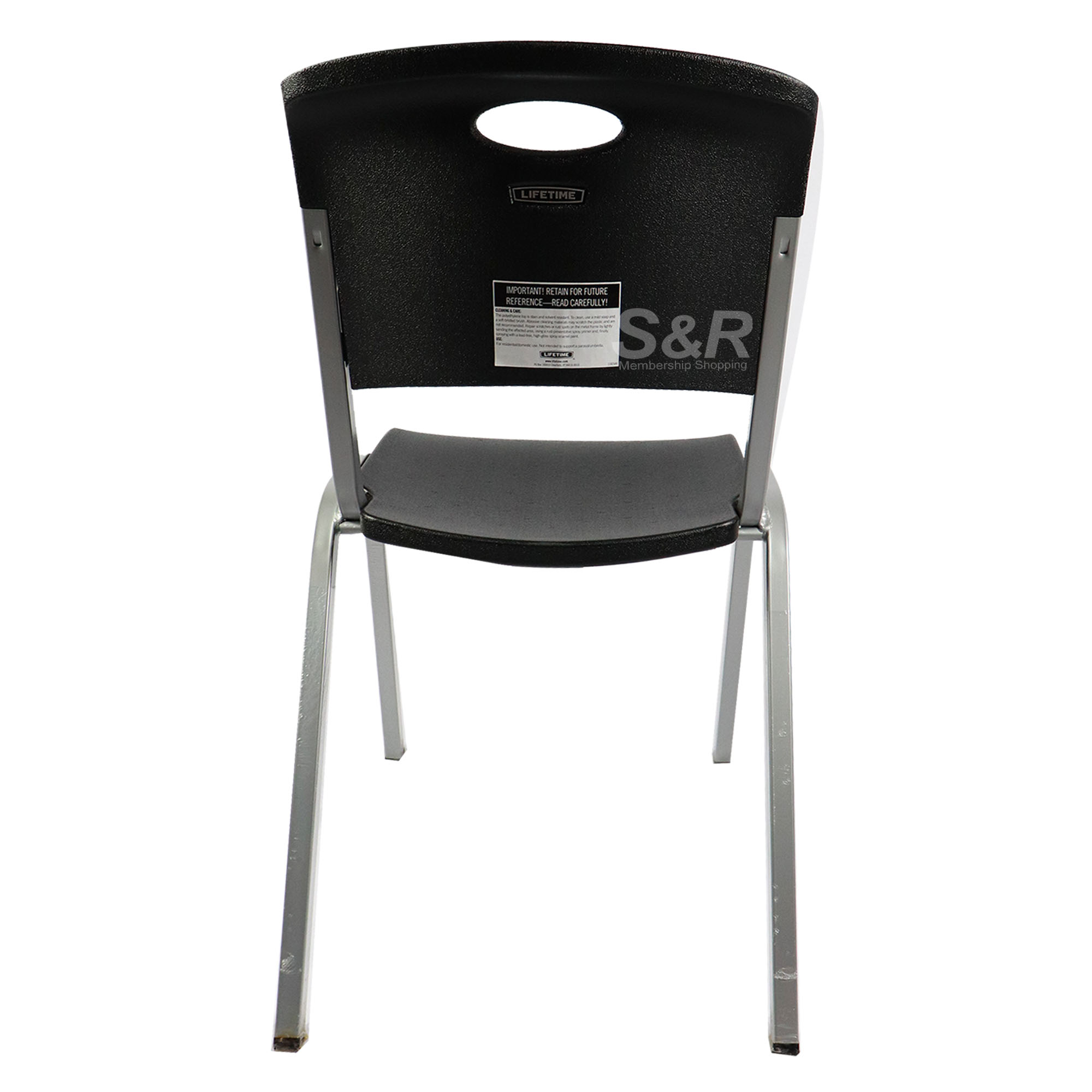 Lifetime Stackable Chair Black 80310