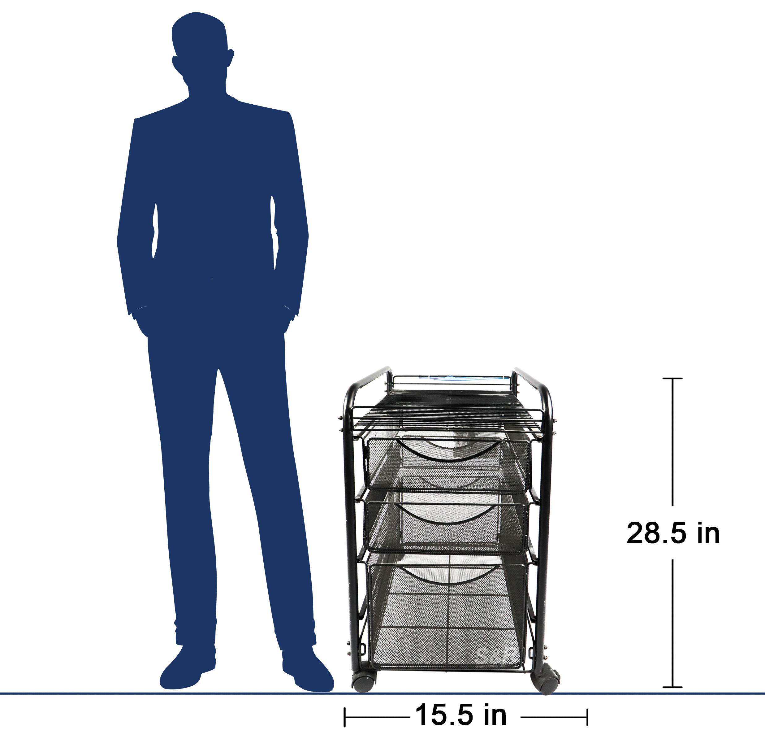 Safco Onyx Steel Mesh File Cart 1pc