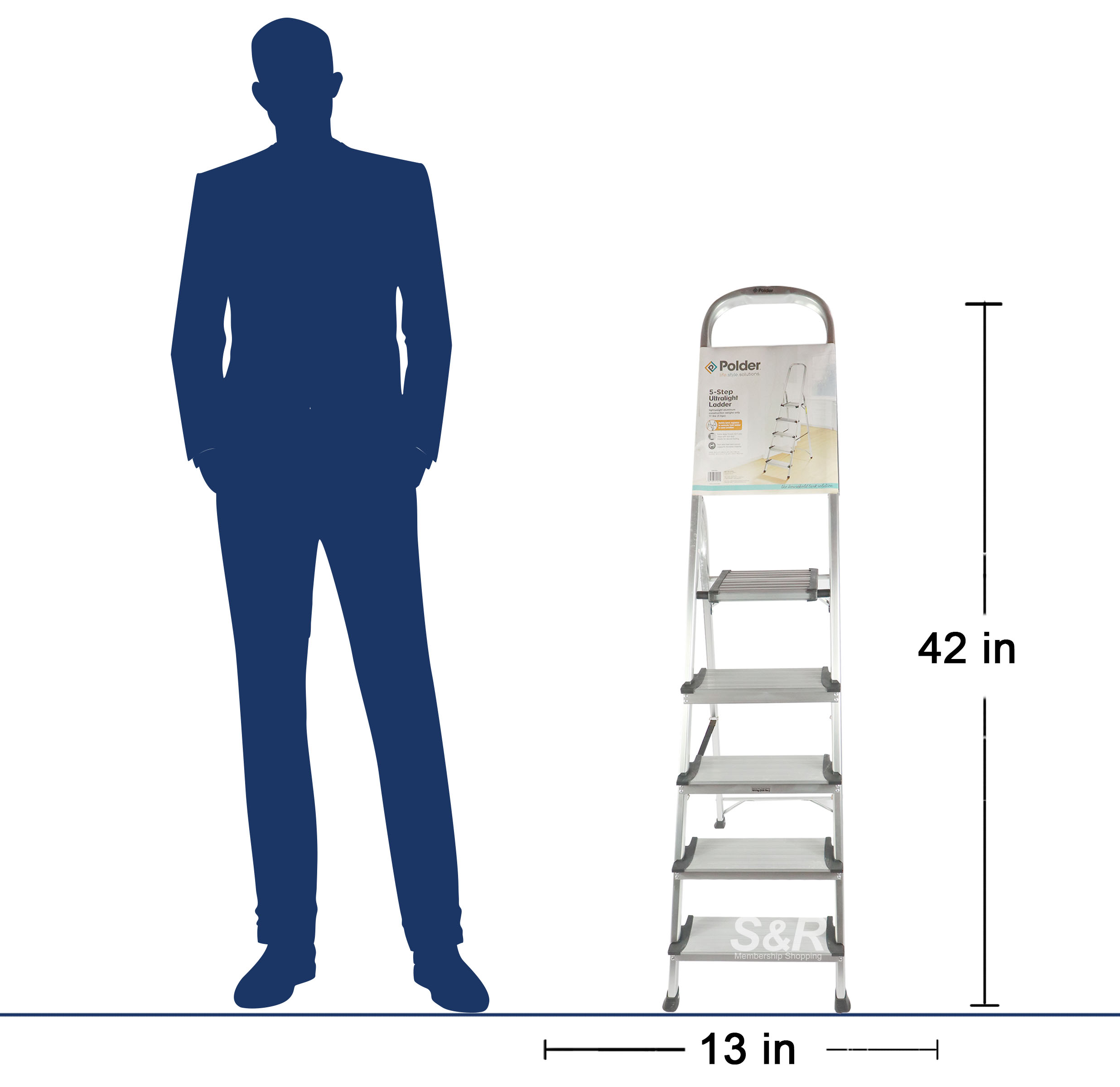 Polder 5-step Foldable Ultralight Ladder