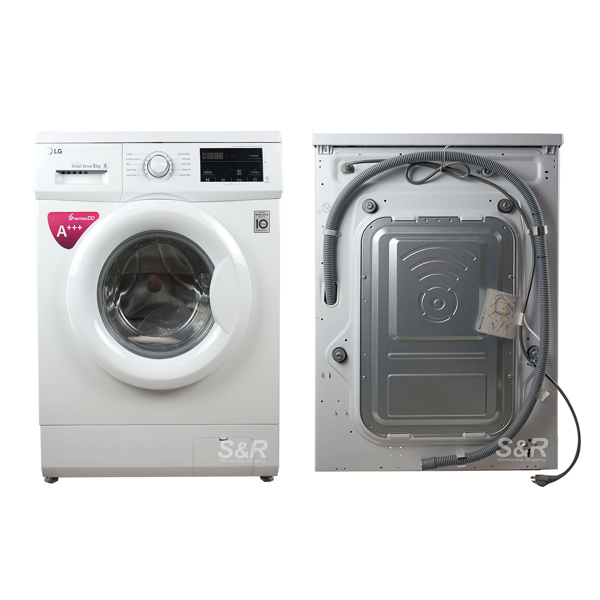 Lg washing machine clearance front load 6kg