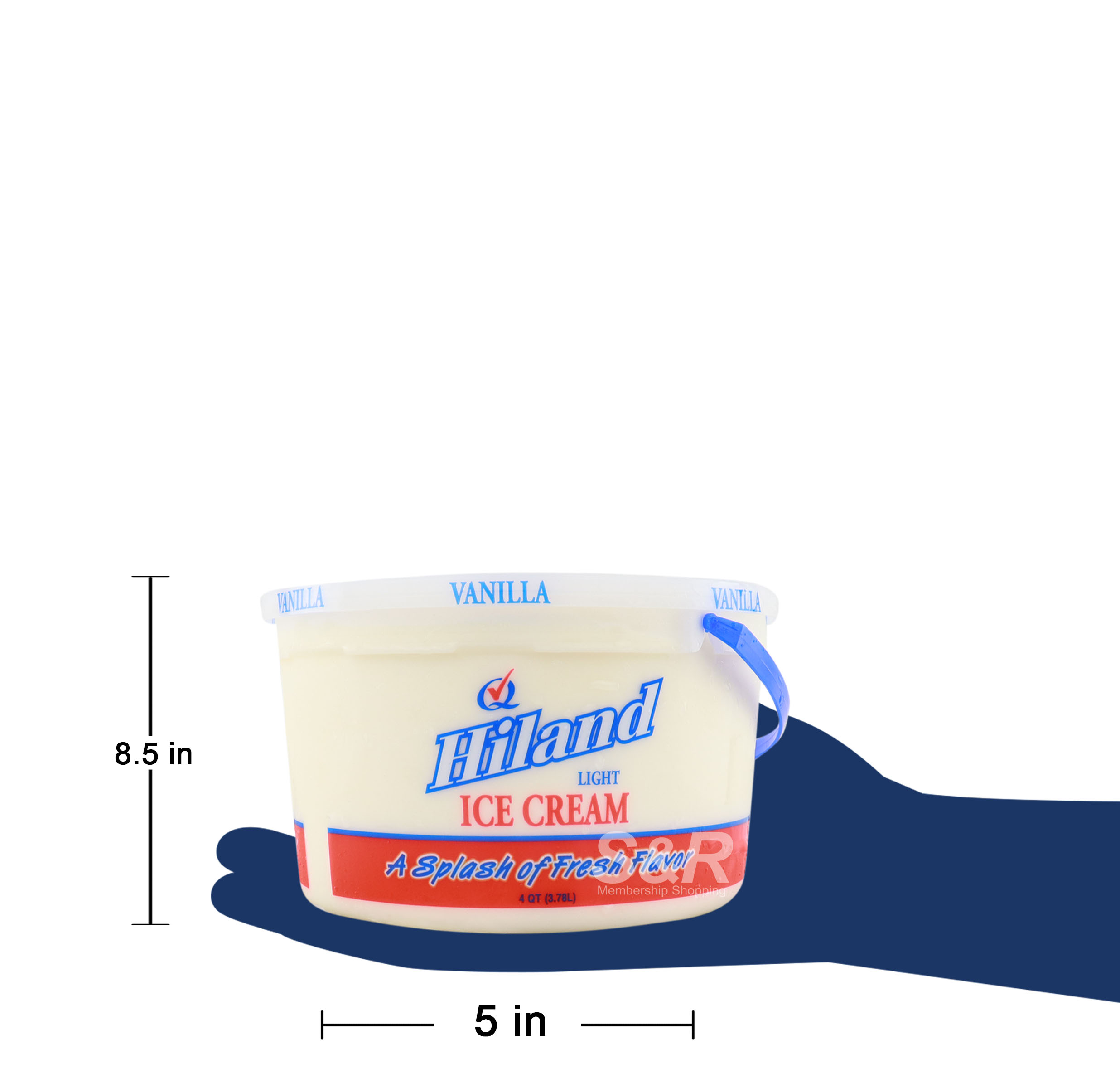 Hiland Vanilla Light Ice Cream Family Pak 3.78L