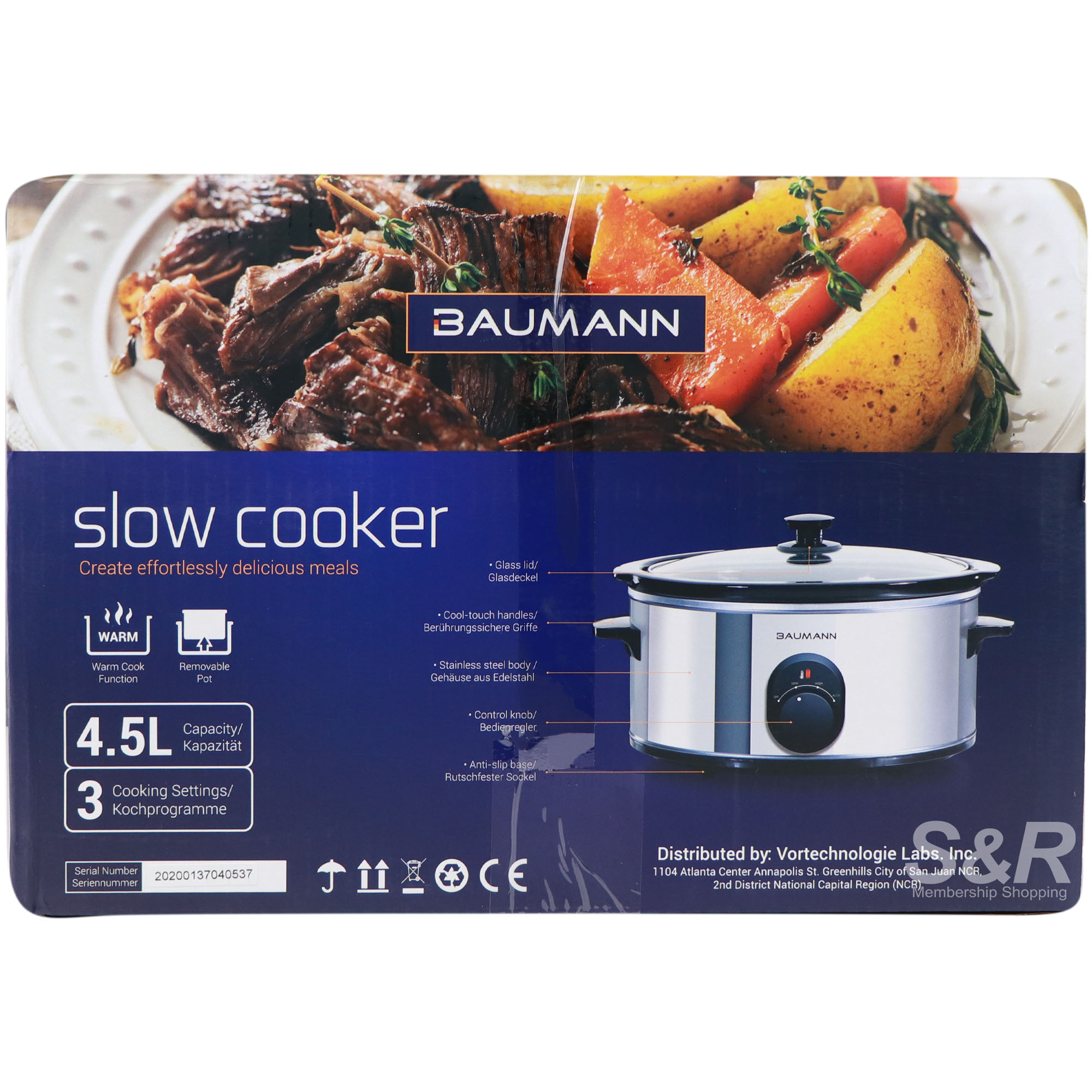 Baumann Slow Cooker 4.5L BMITP137
