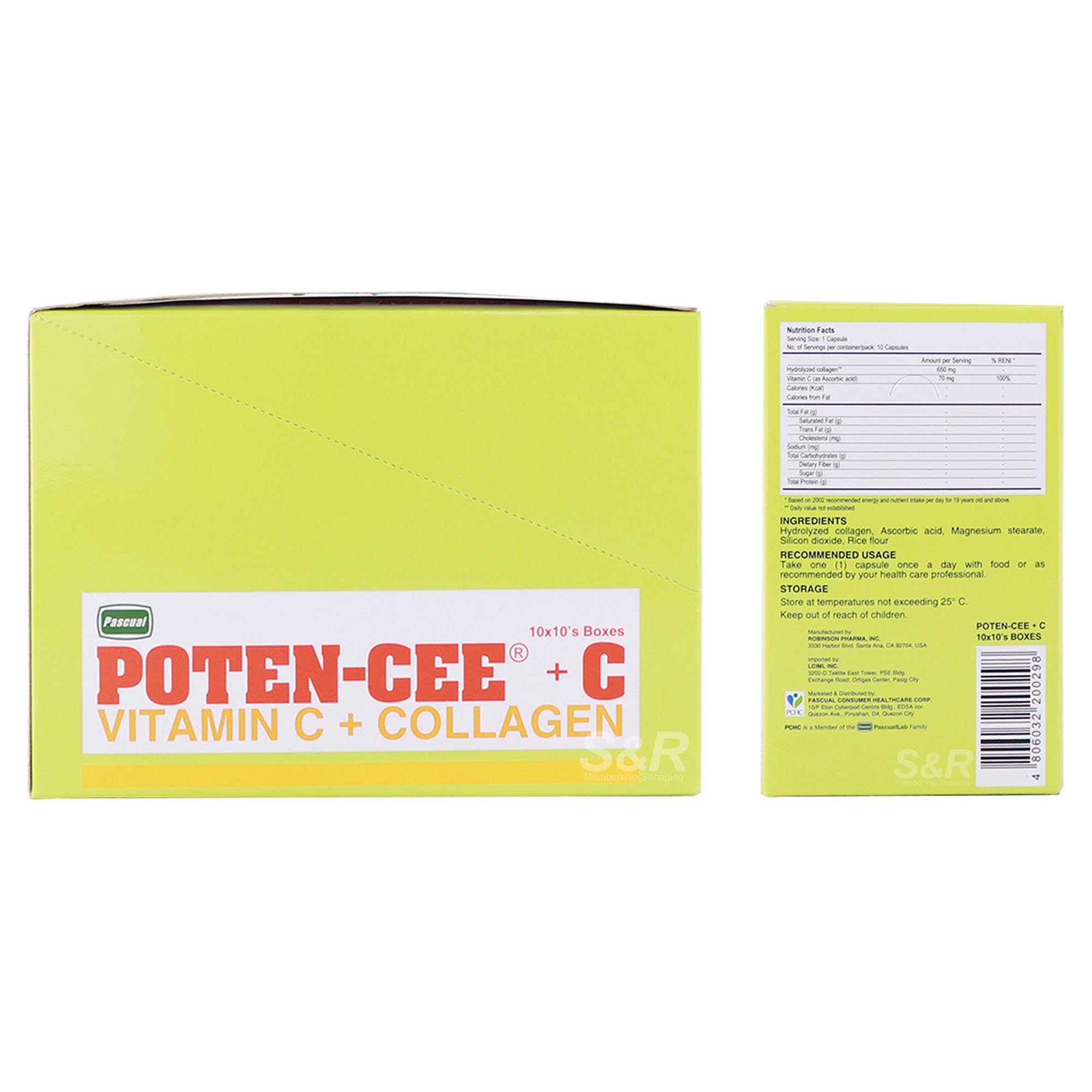 PotenCee + C Vitamin C + Collagen 100 capsules