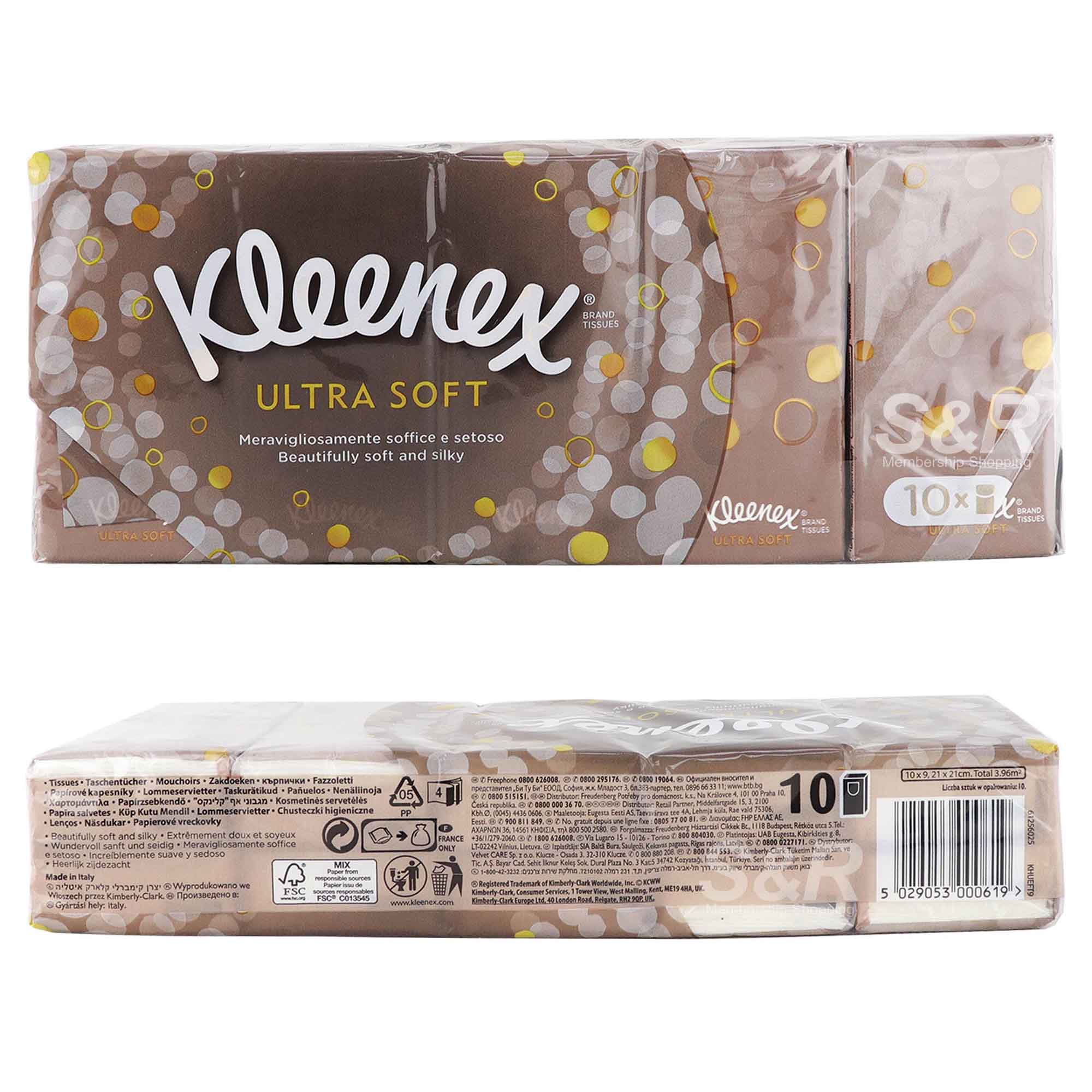 Kleenex Ultrasoft Facial Tissue Pocket Size 10 packs