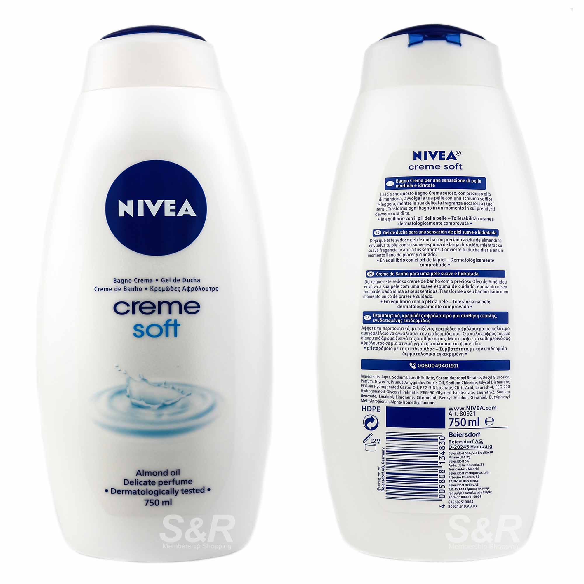 Nivea Creme Soft Shower Cream 750mL