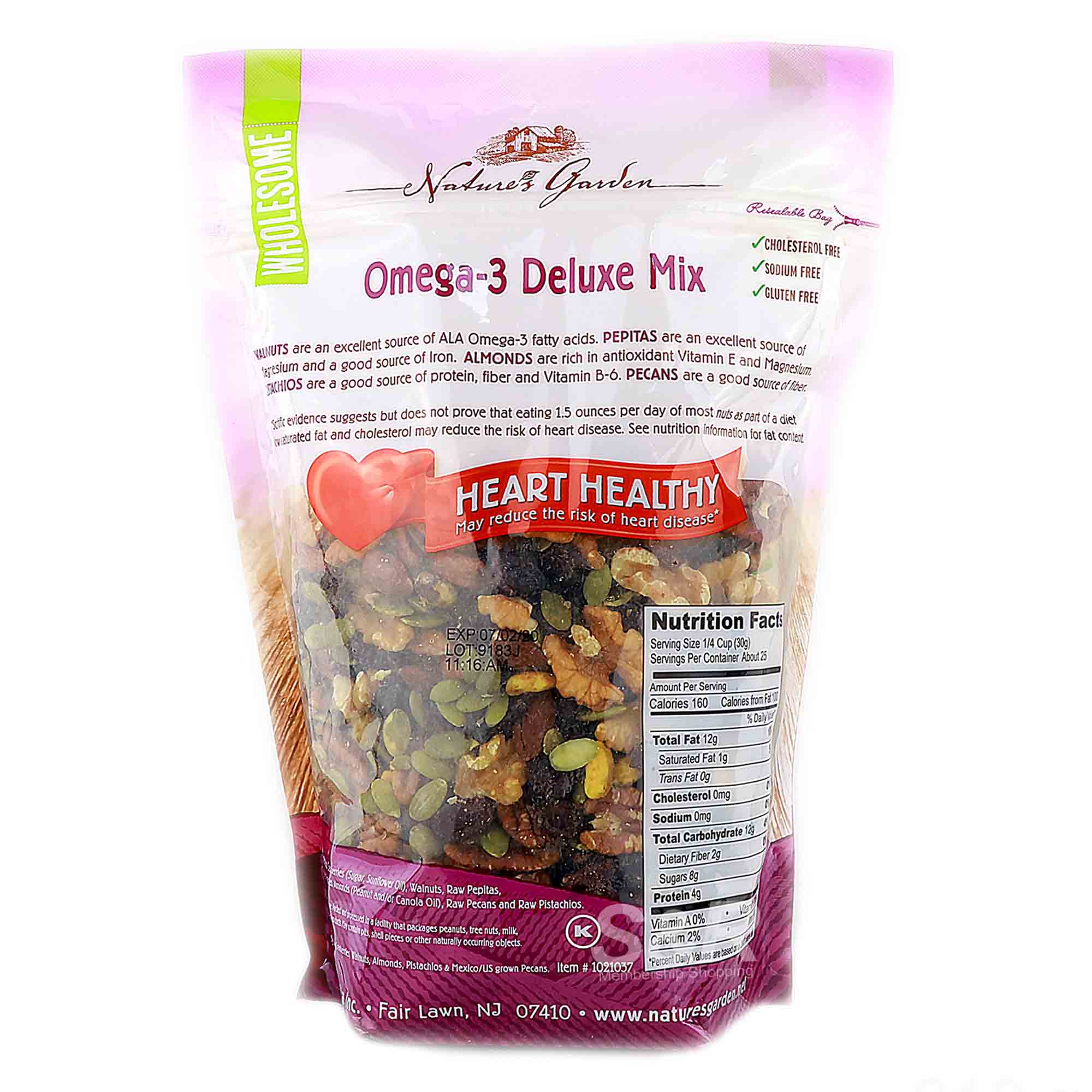 Nature's Garden Omega3 Deluxe Mix Wholesome Nuts 737g