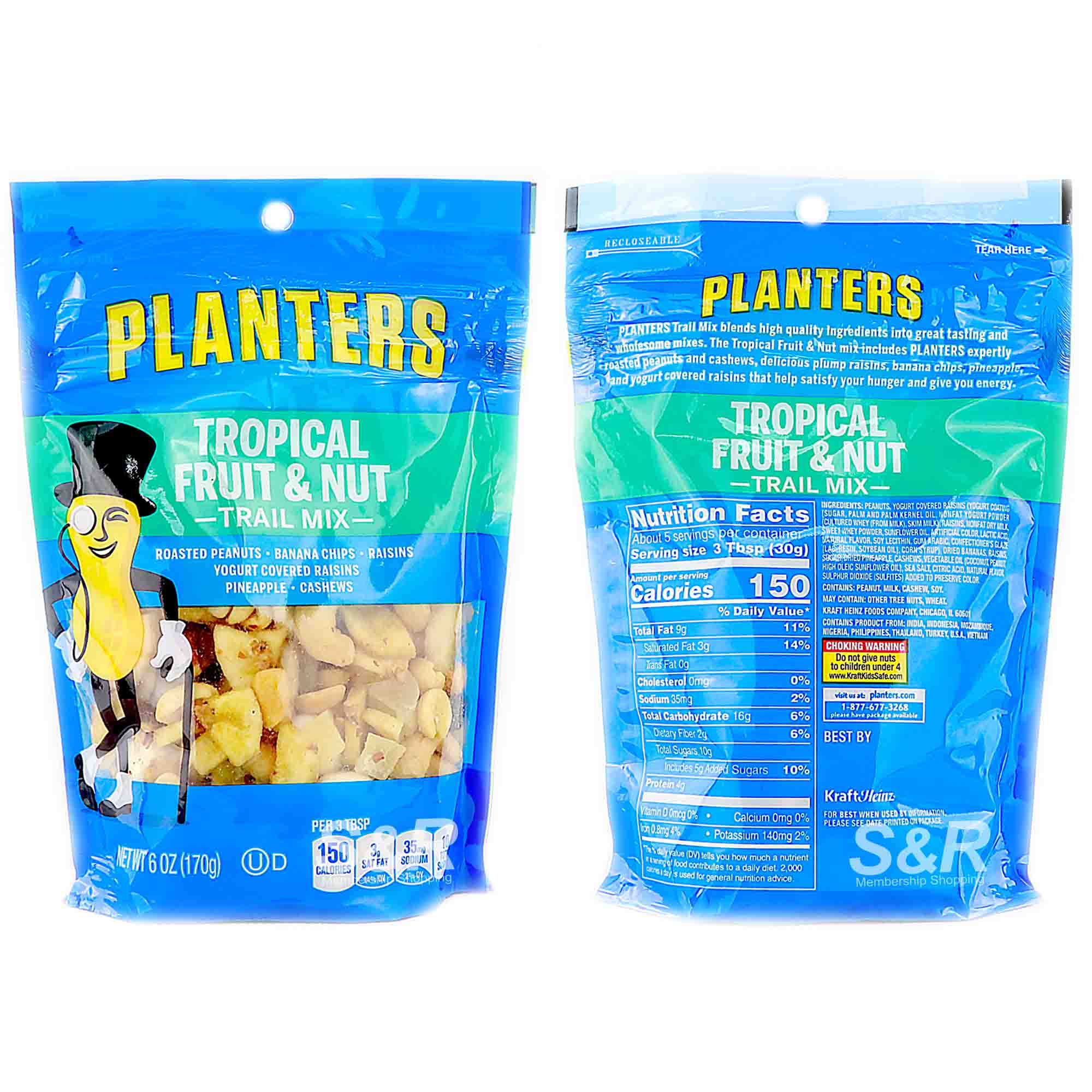 Planters Tropical Fruit And Nut Trail Mix 170g