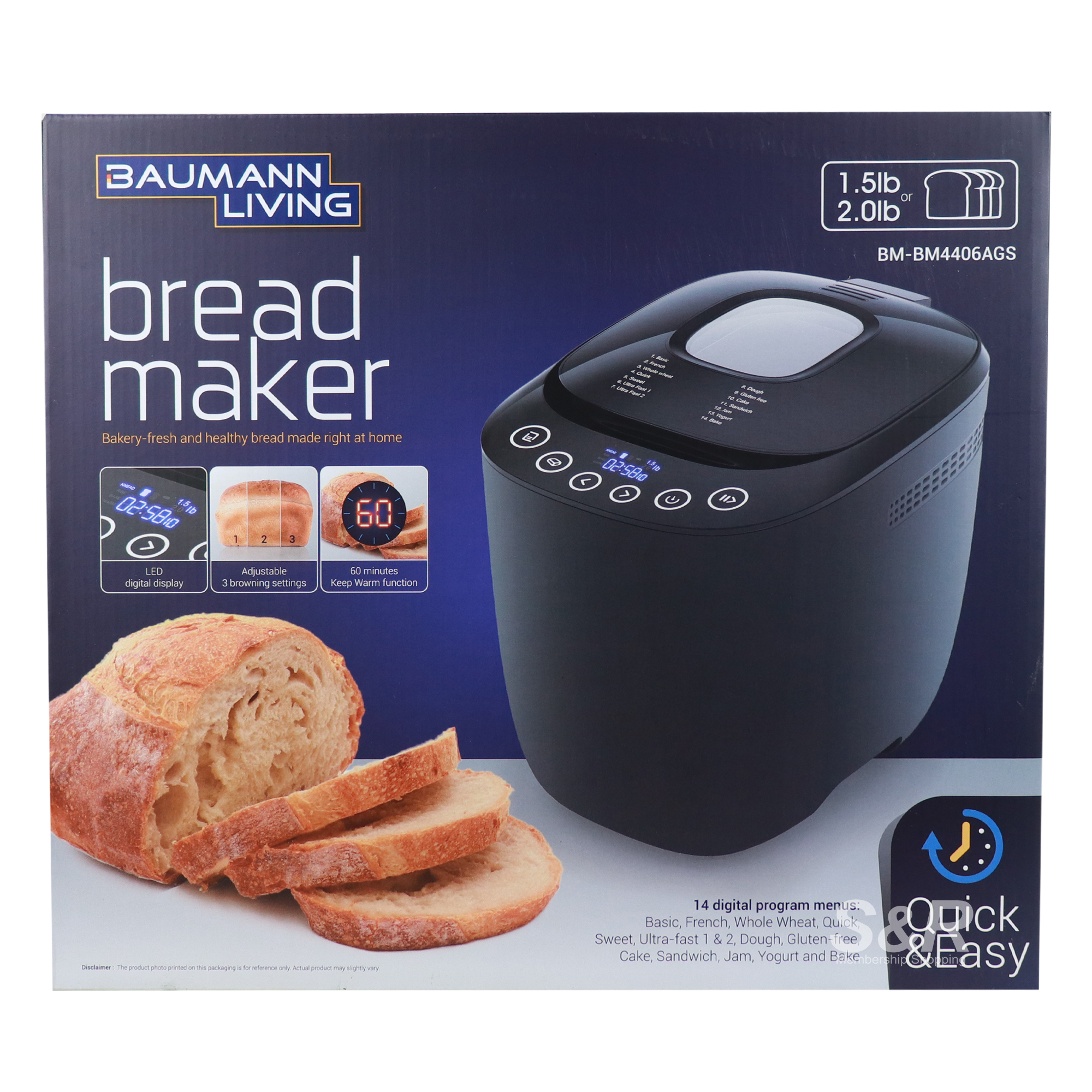 Baumann Living Bread Maker Machine
