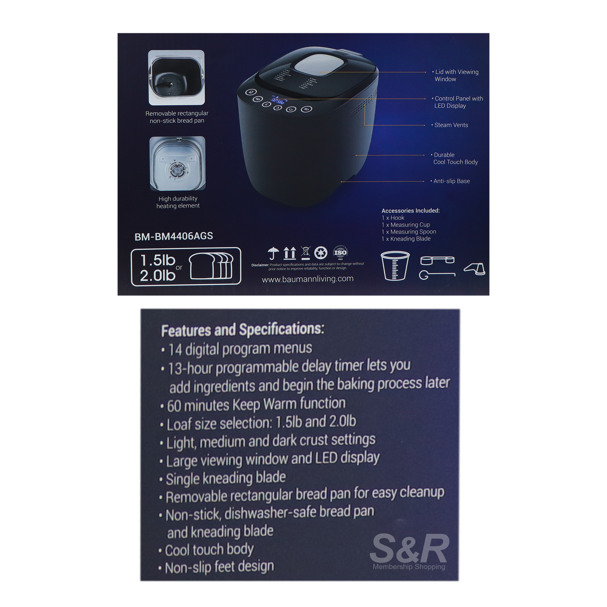 Baumann Living Bread Maker Machine