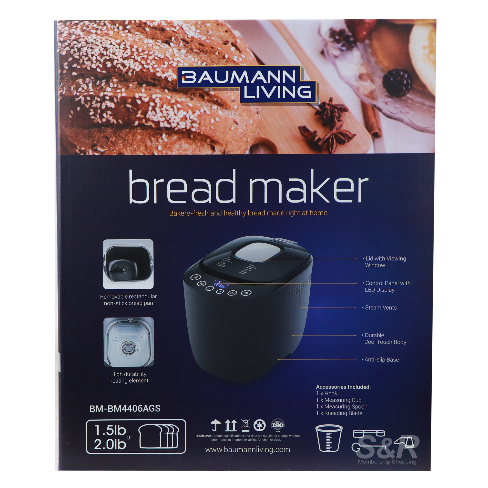 Baumann Living Bread Maker Machine