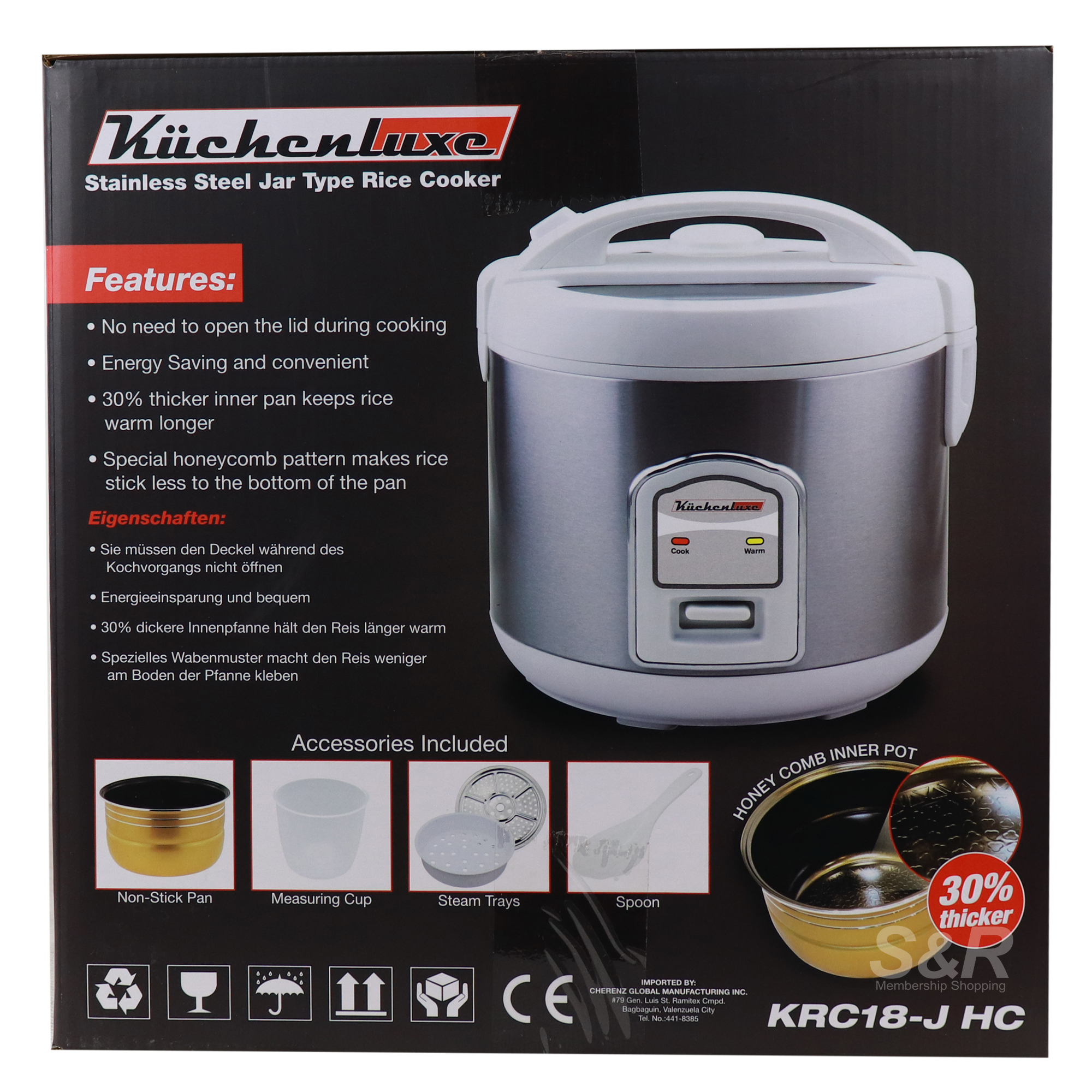 Kuchenluxe Electric Rice Cooker