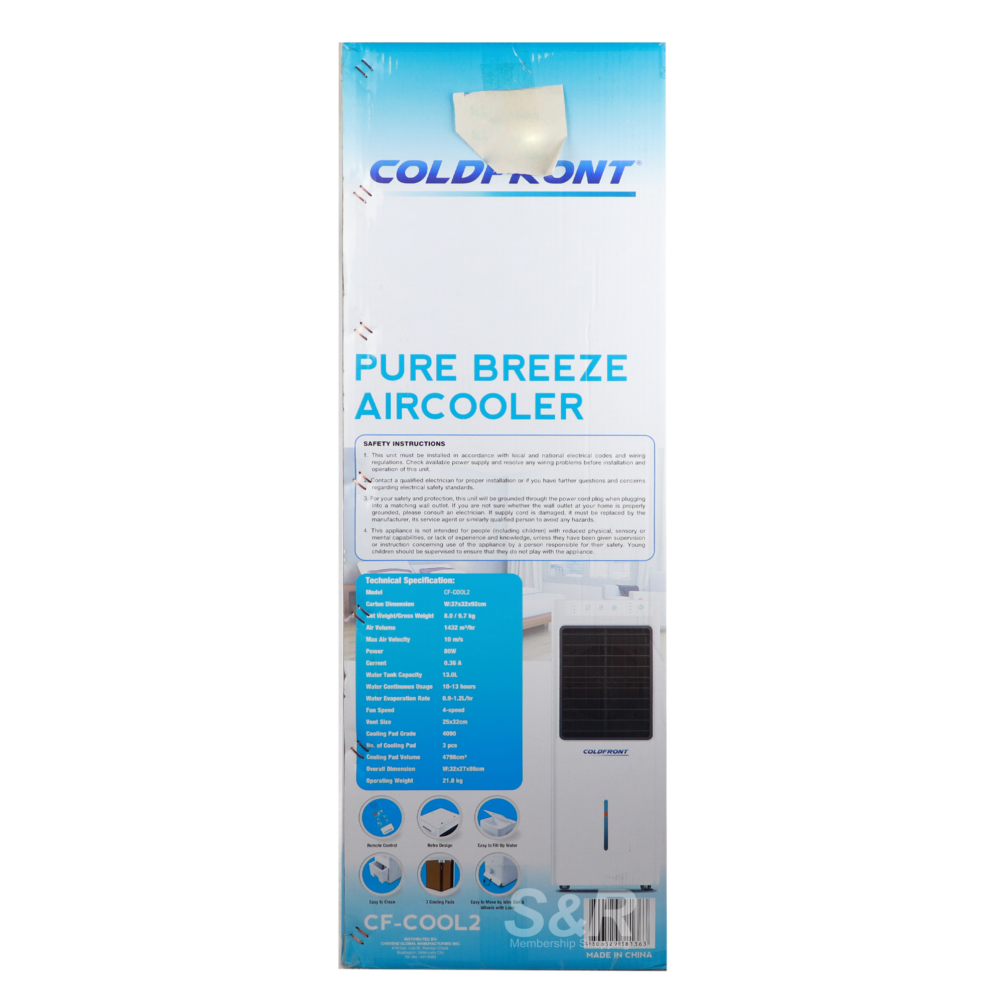 Coldfront Pure Breeze Air Cooler CF-COOL2