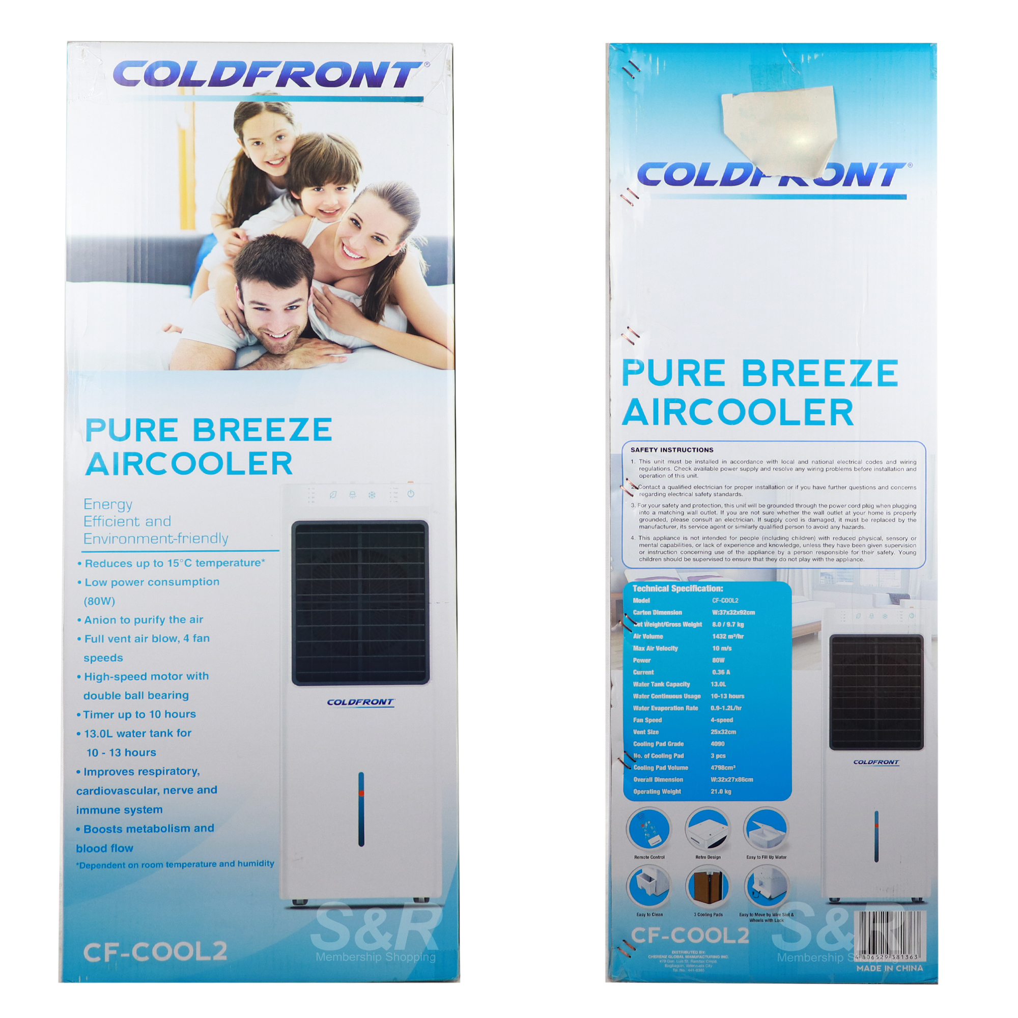 Cold front shop air cooler
