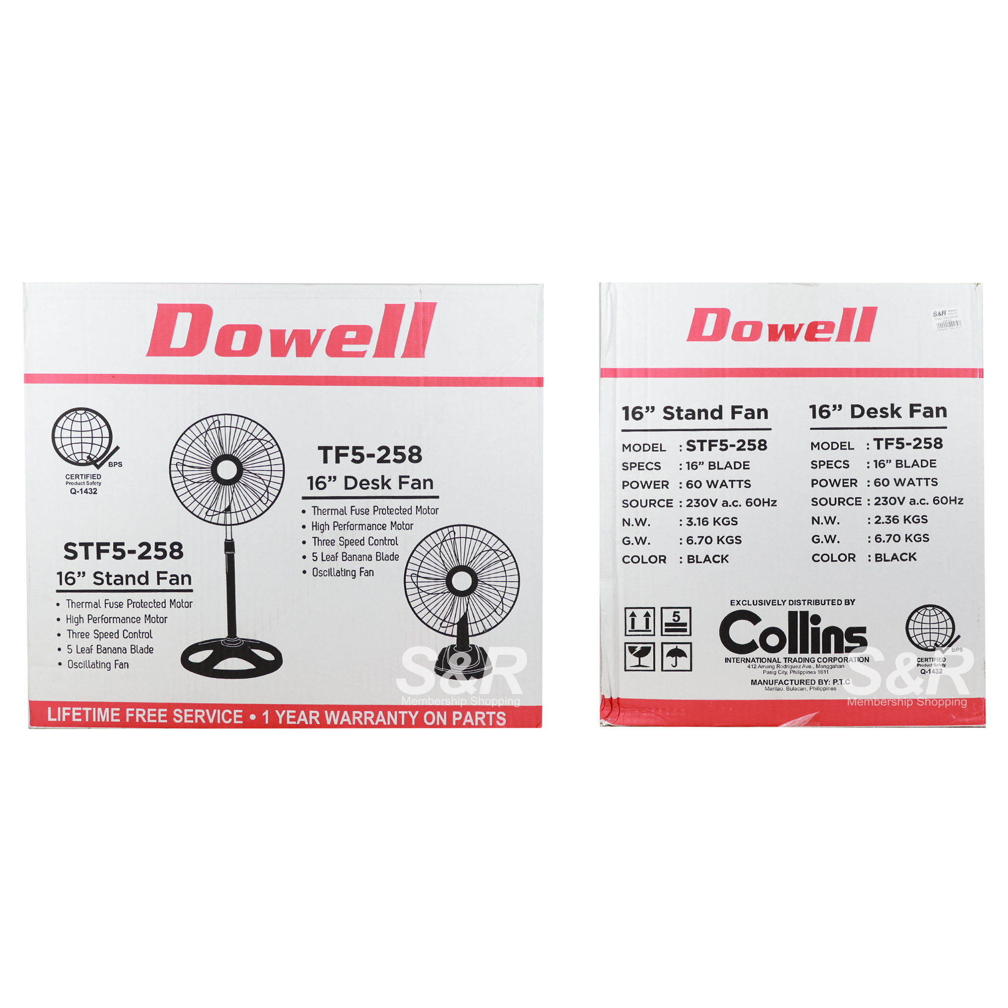 Dowell Stand and Desk Fan