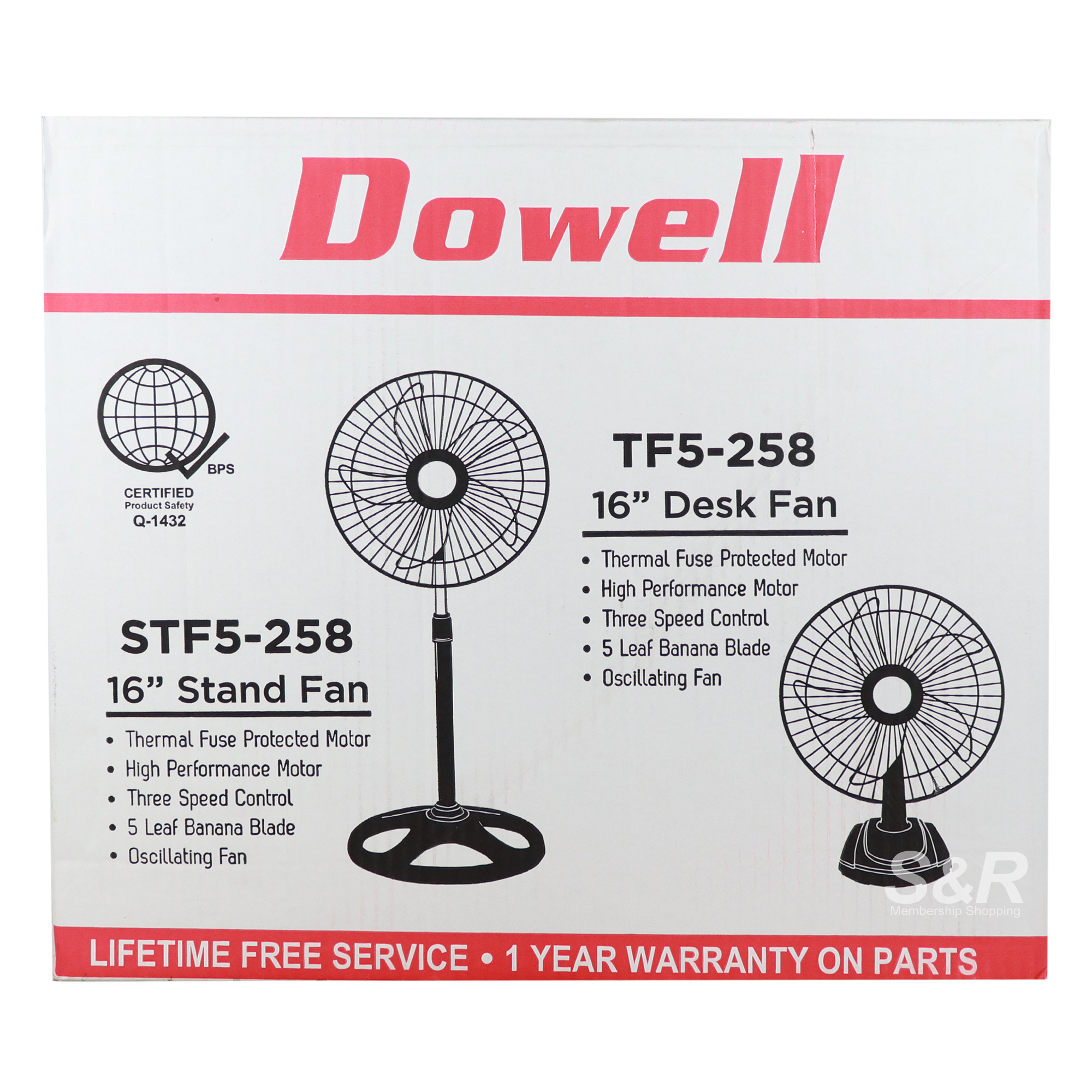Dowell Stand and Desk Fan