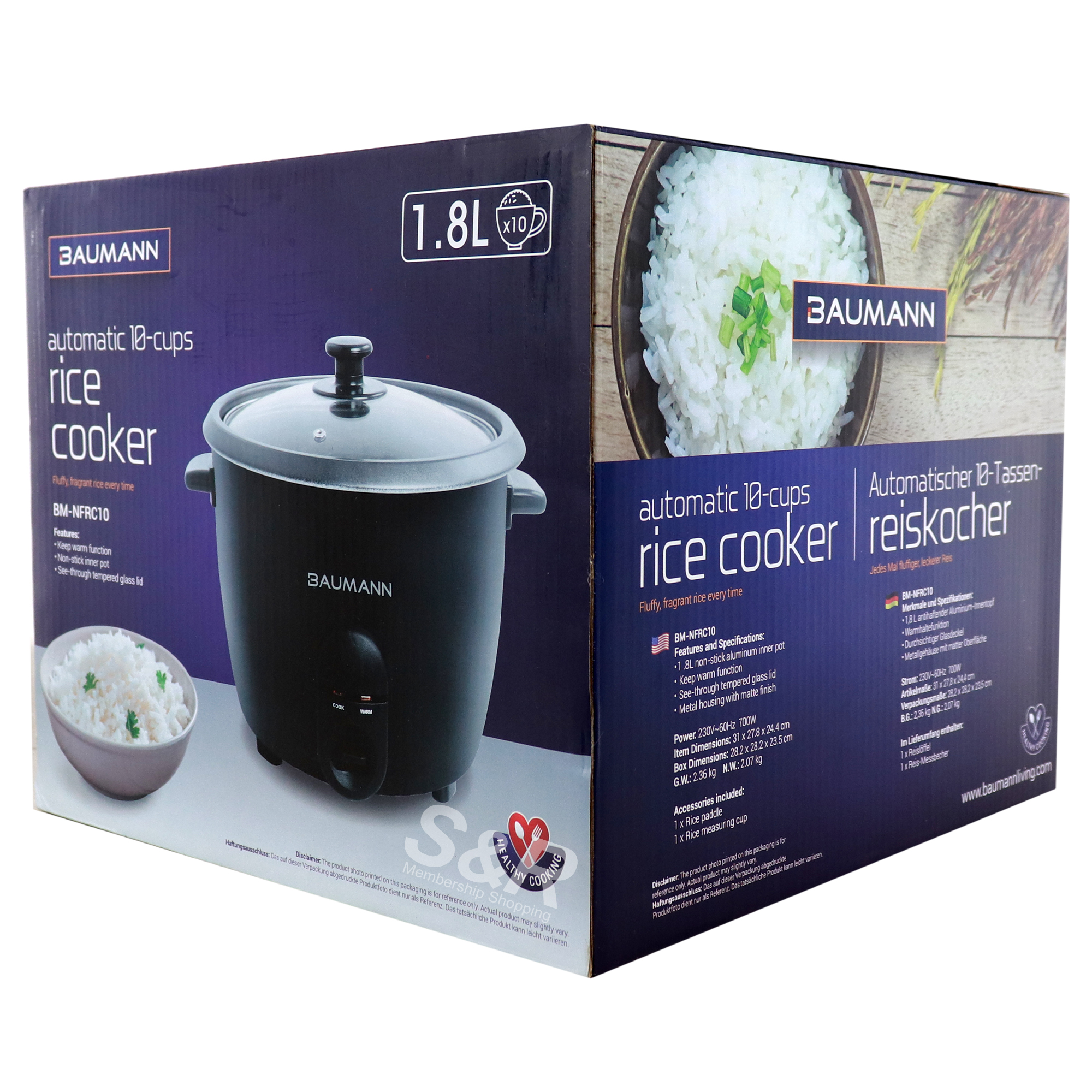 Baumann Living Automatic Rice Cooker