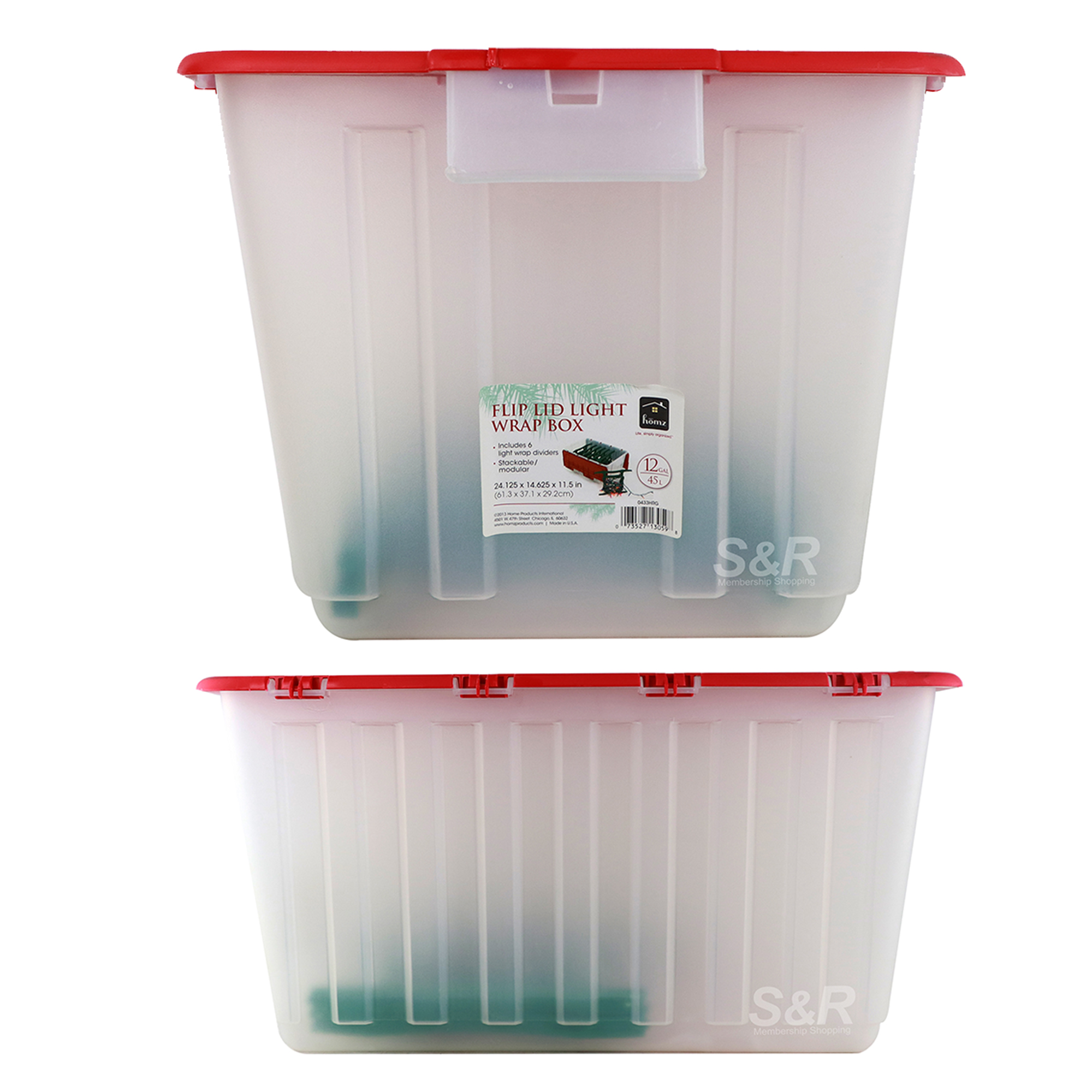 Homz String Flip Light Wrap Box Red 1pc