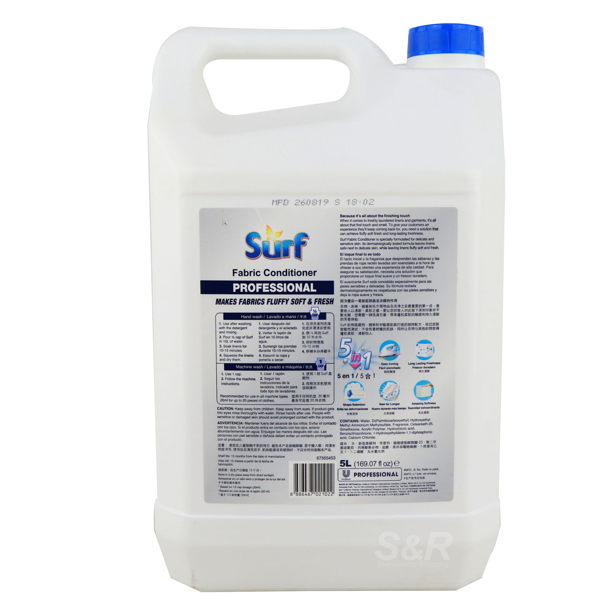 Surf Fabric Softener Professional 5L