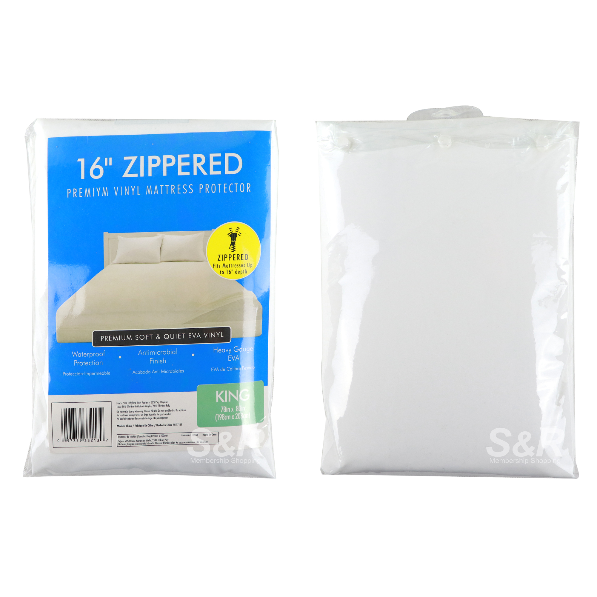 Martha Stewart Collection 16inch Zippered Mattress Protector King Size 1pc