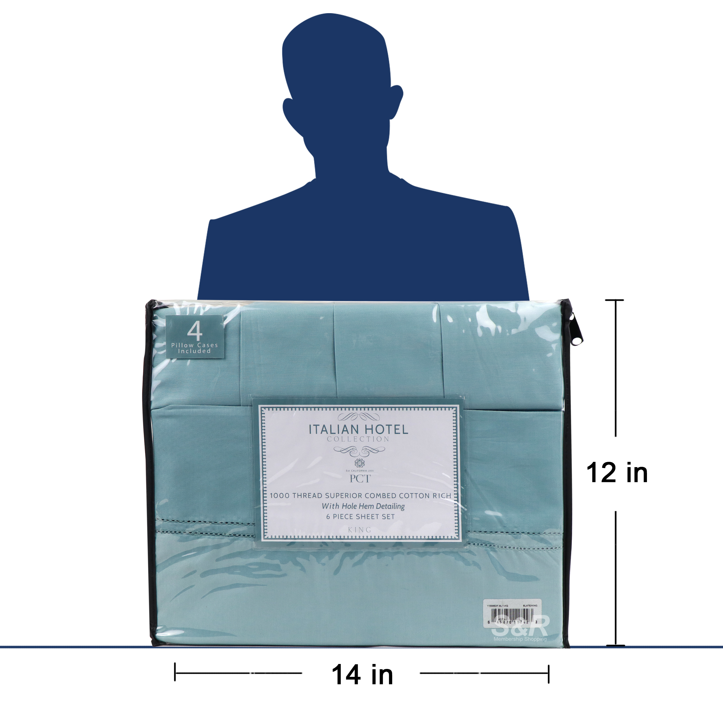 Italian Hotel Collection PCT Teal Colored Sheet