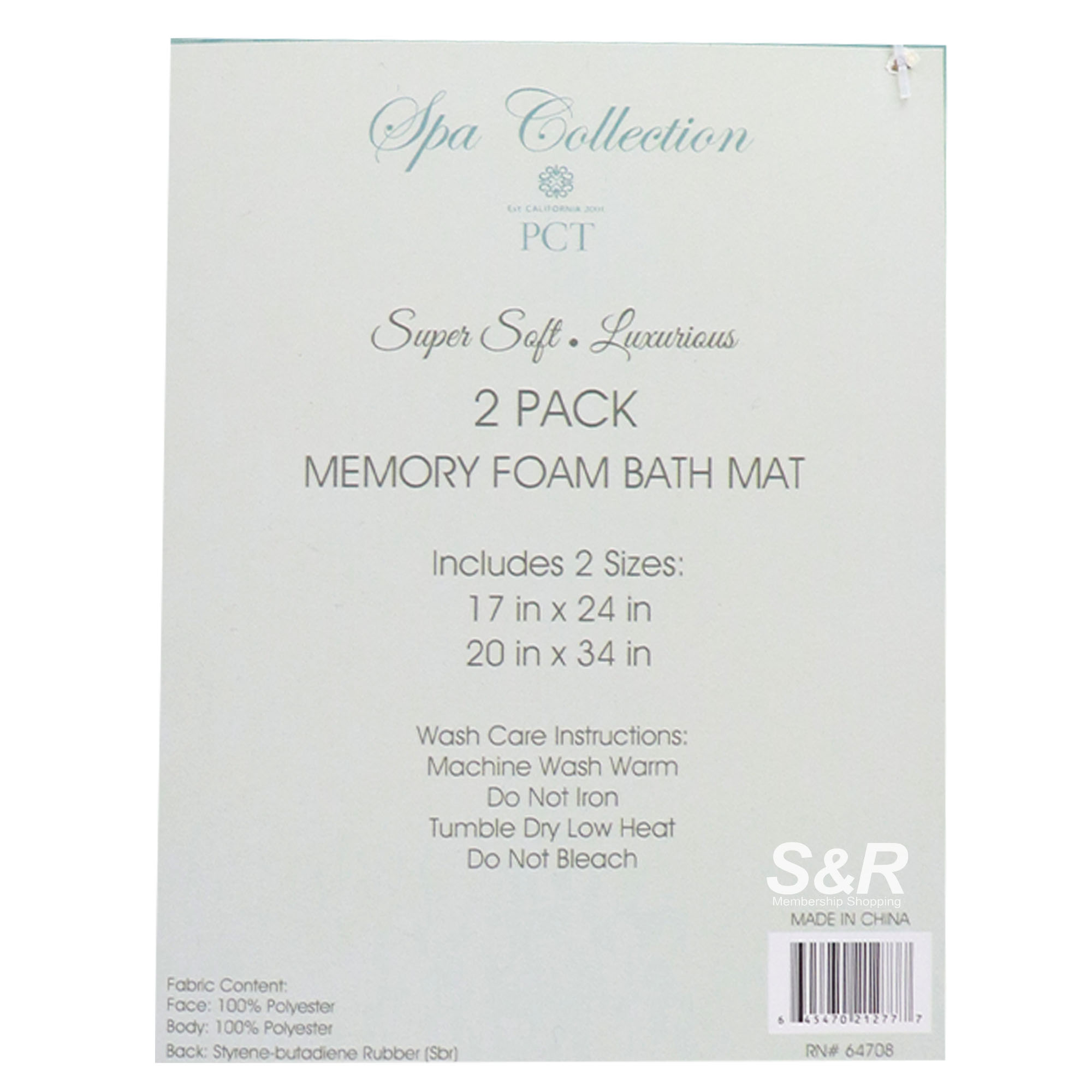 Spa Collection PCT Memory Foam