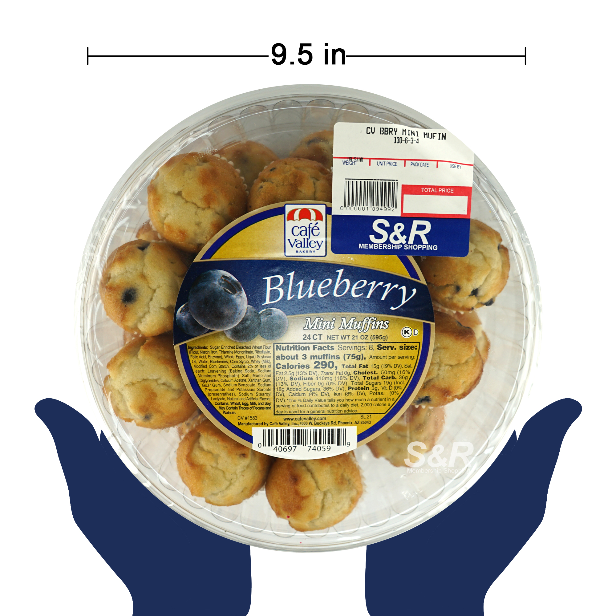 Cafe Valley Blueberry Mini Muffins 24pcs