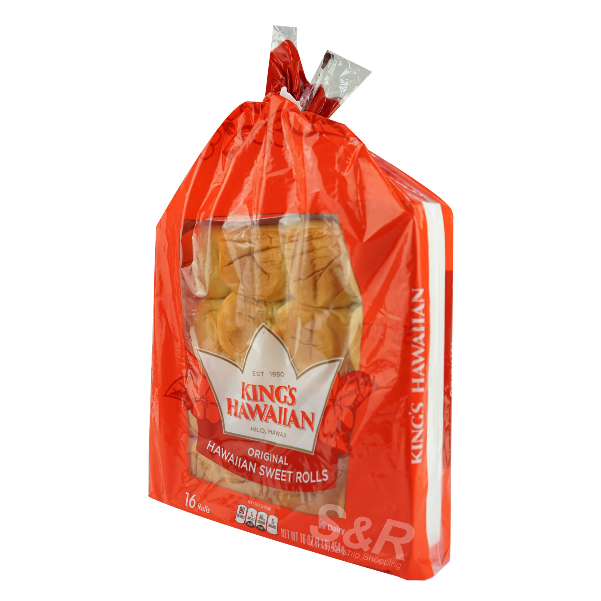 King's Hawaiian Original Hawaiian Sweet Rolls 16pcs