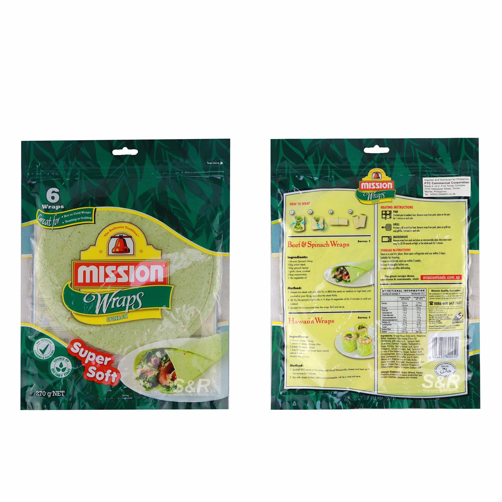 Mission Wraps Spinach