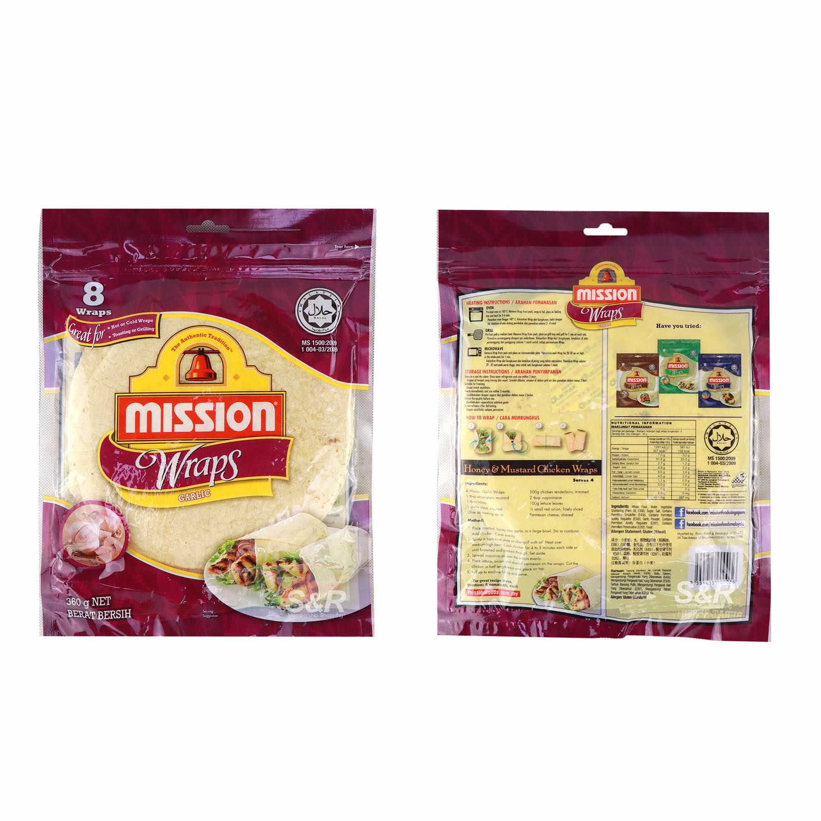 Mission Wraps Garlic 8pcs