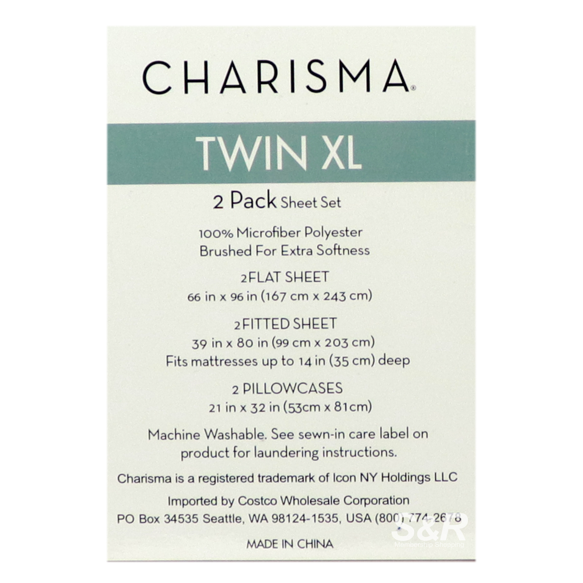 Charisma 2Pack Sheet Twin XL Size 1 set