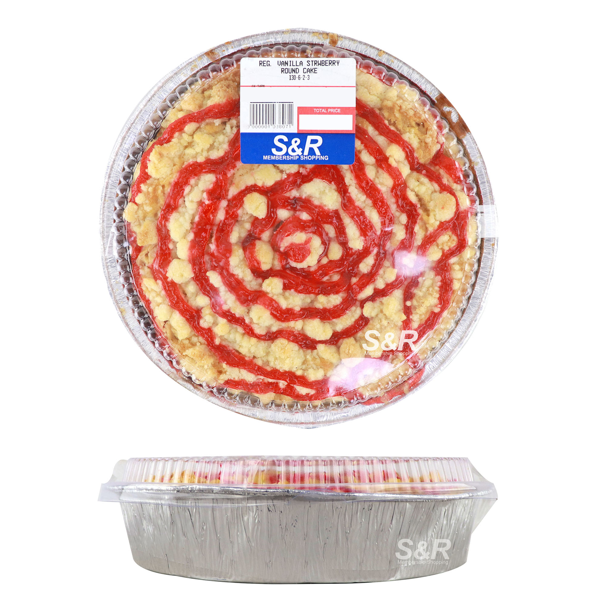 S&R Vanilla Strawberry Round Cake