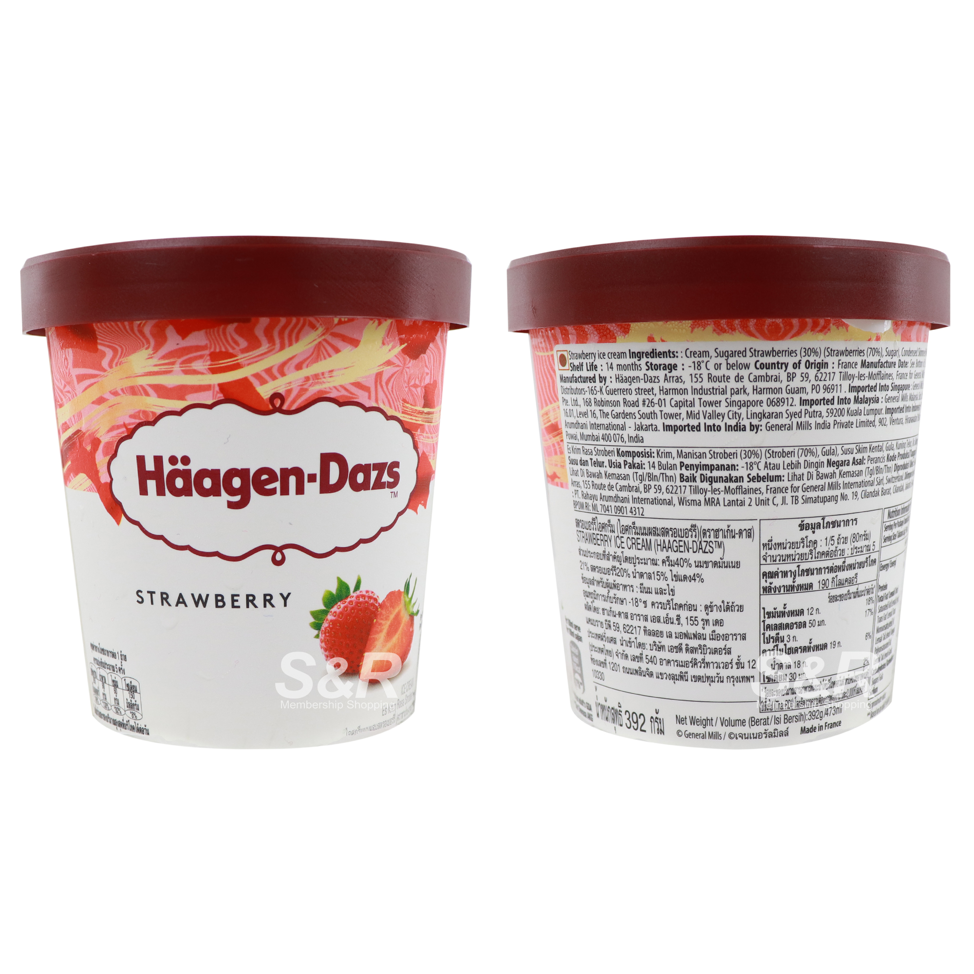 HaagenDazs Ice Cream Strawberry Flavor 473mL