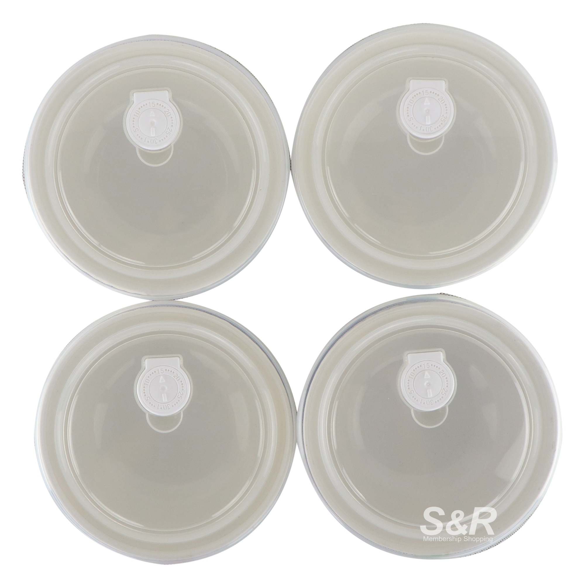 Over & Back Porcelain Bowls with Lid 4pcs