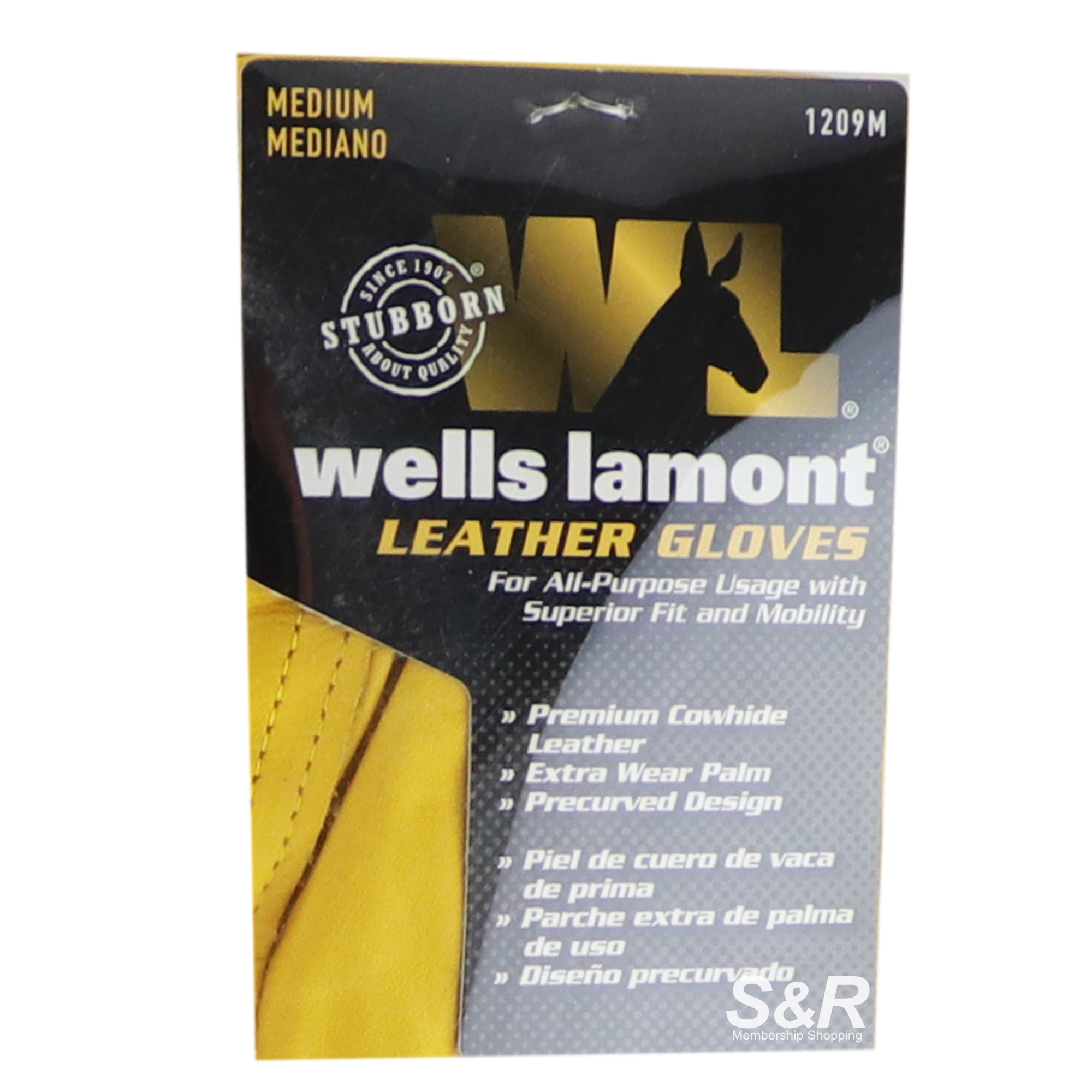 3 pairs Wells Lamont Premium Leather Work Gloves Precurved Design Medium 