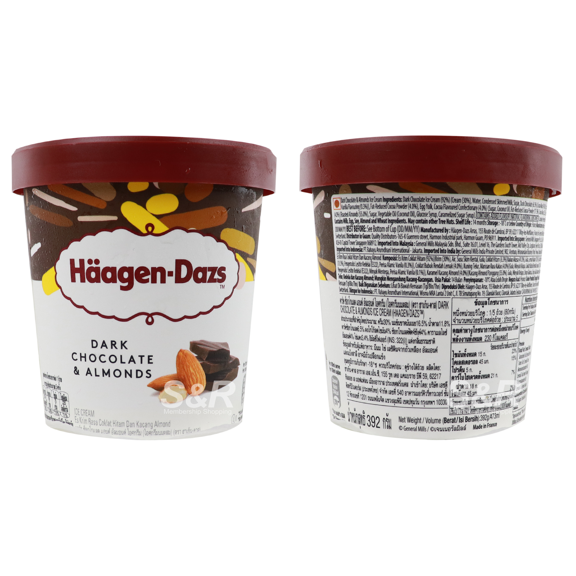 Haagen-Dazs Dark Chocolate & Almonds Ice Cream